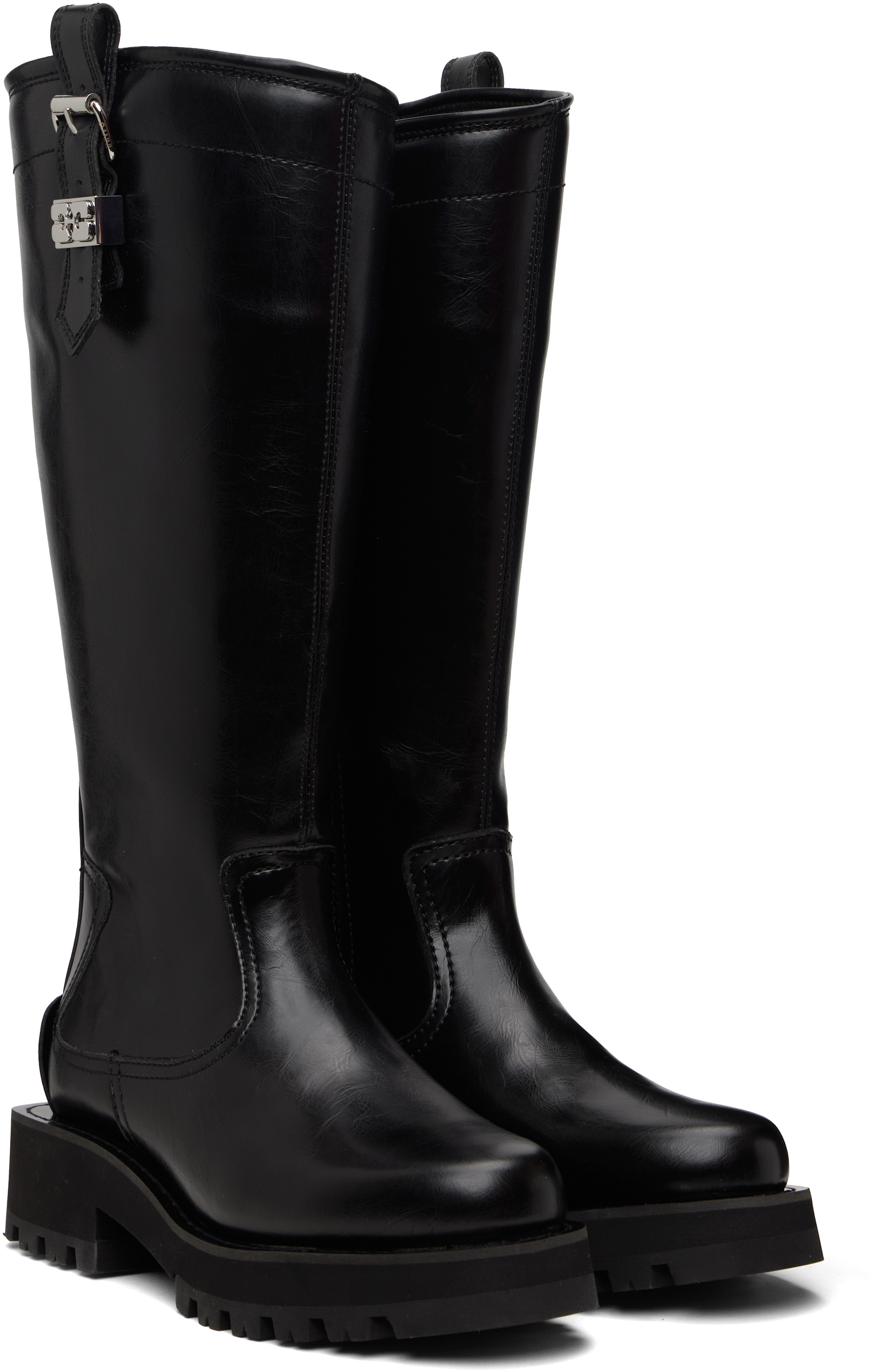 GANNI - Bottes hautes noires