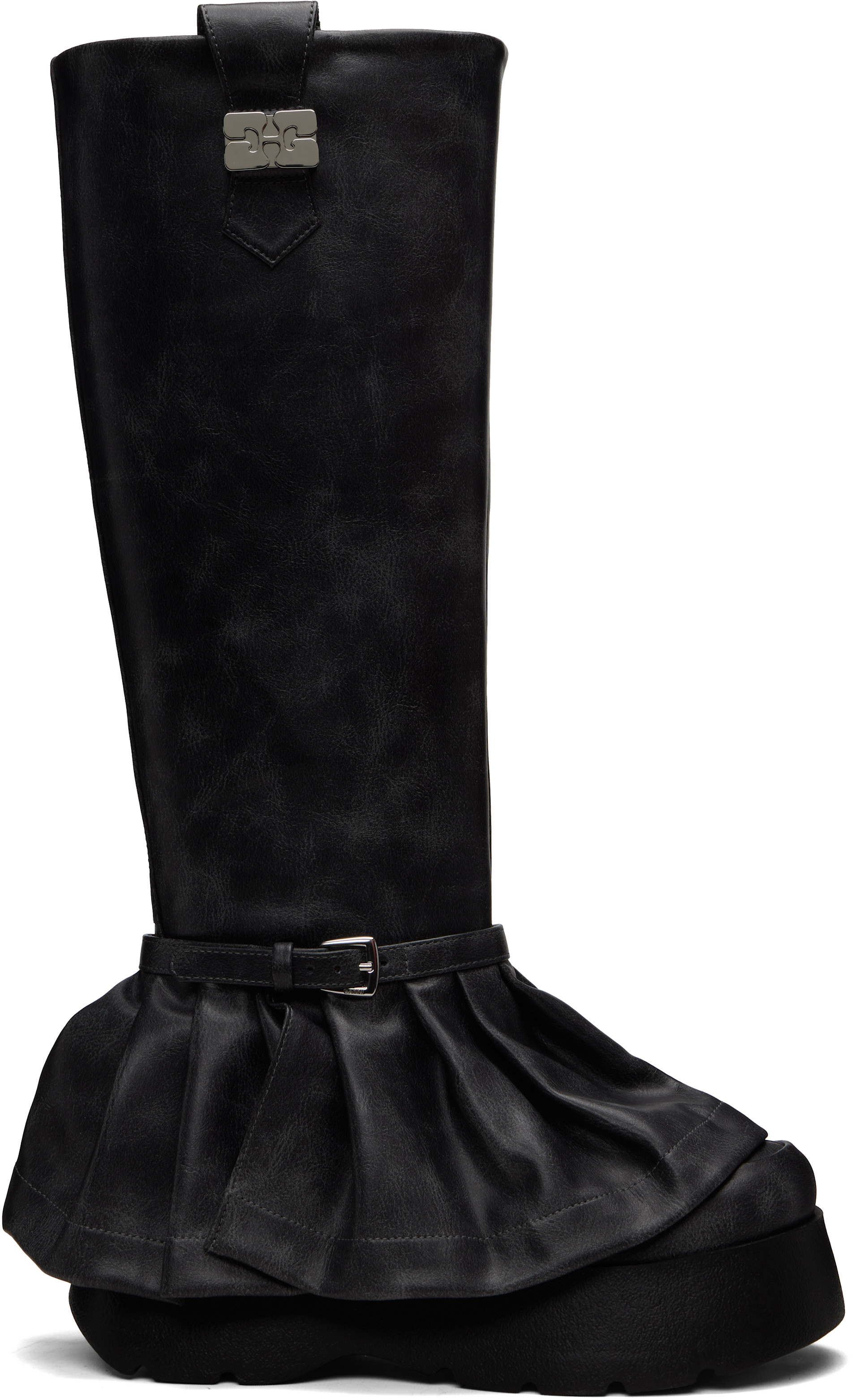 GANNI - Bottes hautes Kat grises