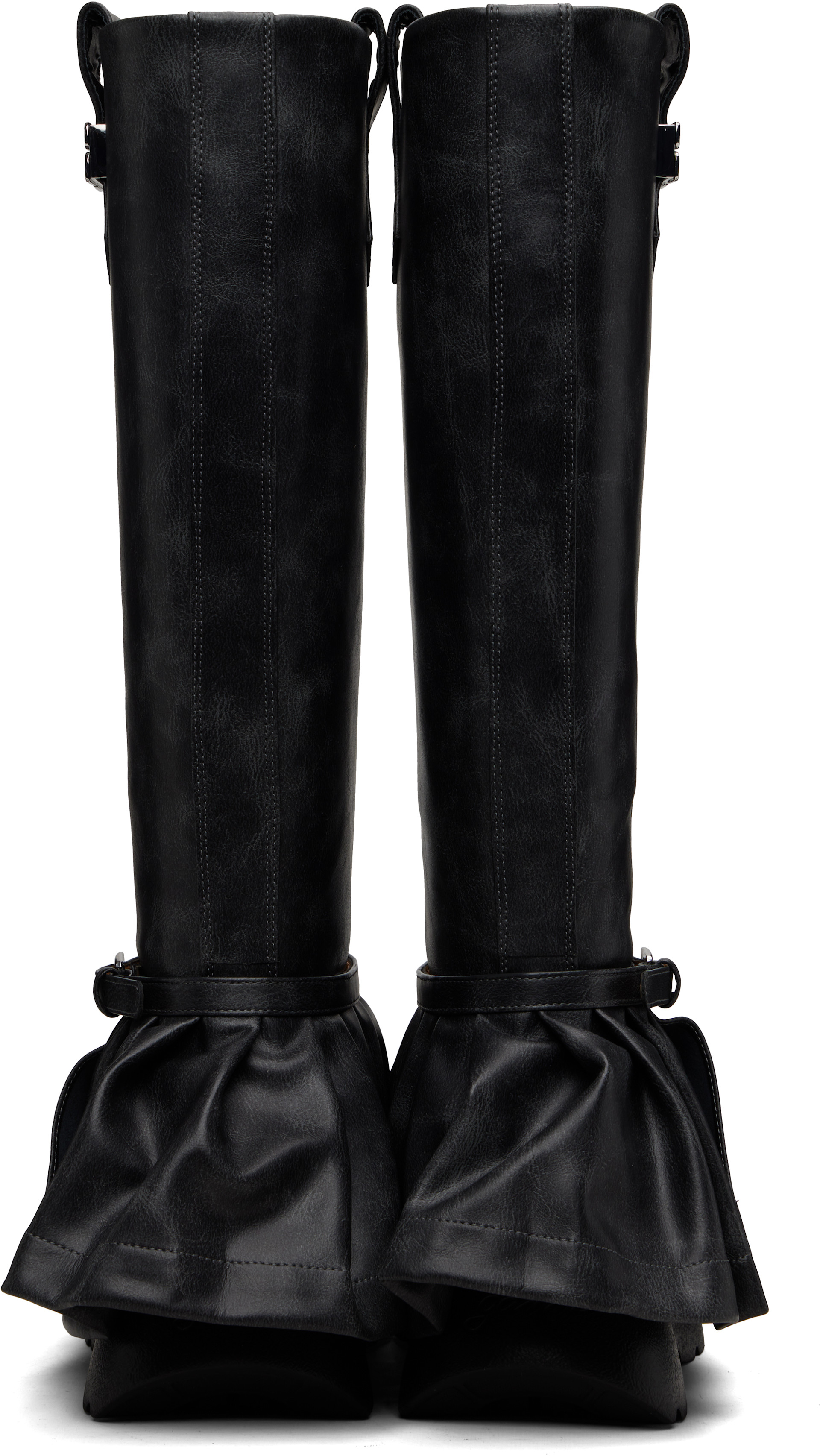 GANNI - Bottes hautes Kat grises