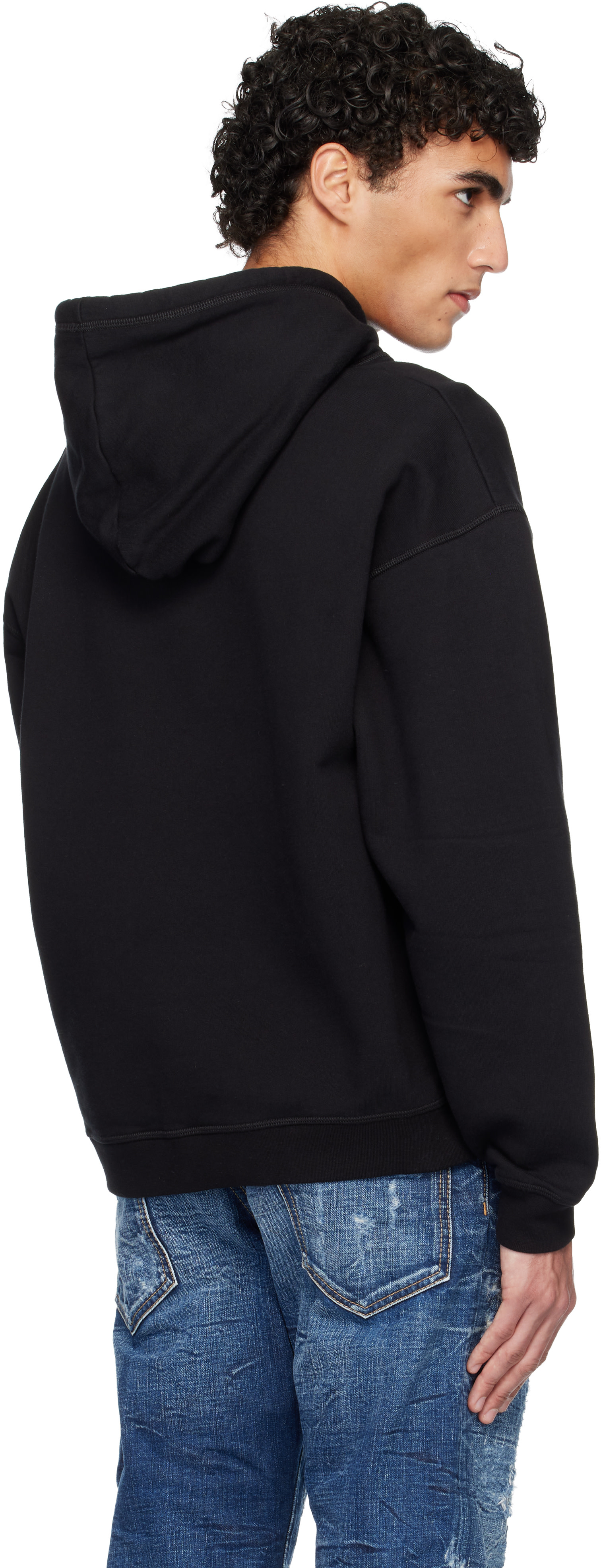 Dsquared2 - Pull à capuche décontracté noir à écusson