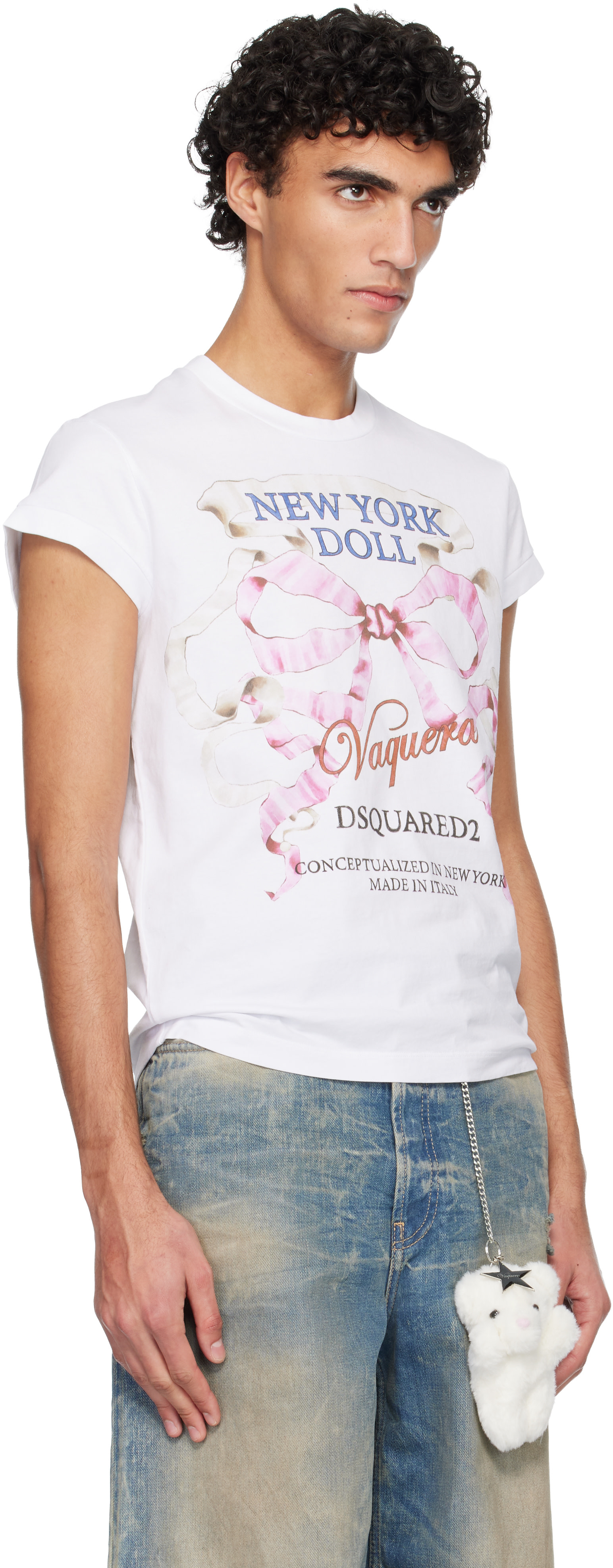 Dsquared2: White Vaquera Edition Cup Sleeves T-shirt | SSENSE
