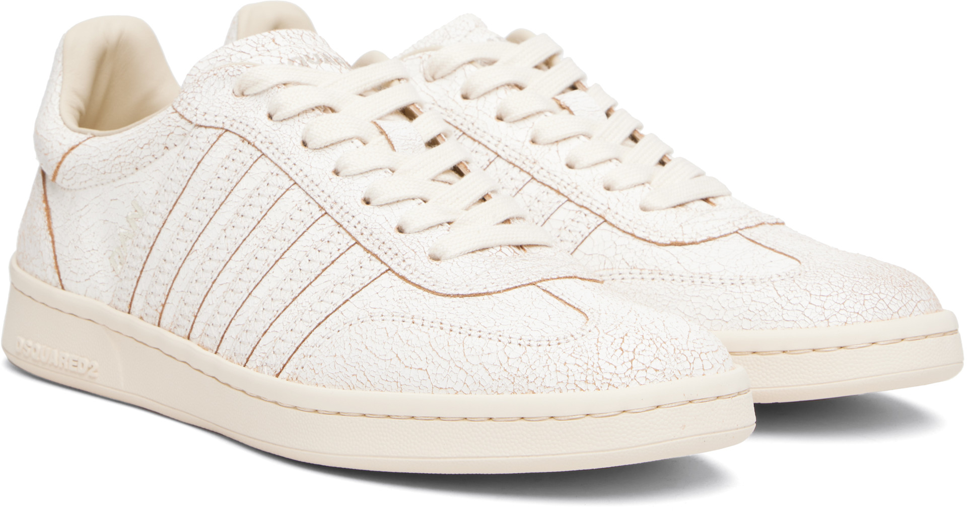 Dsquared2 - Baskets Boxer blanc cassé
