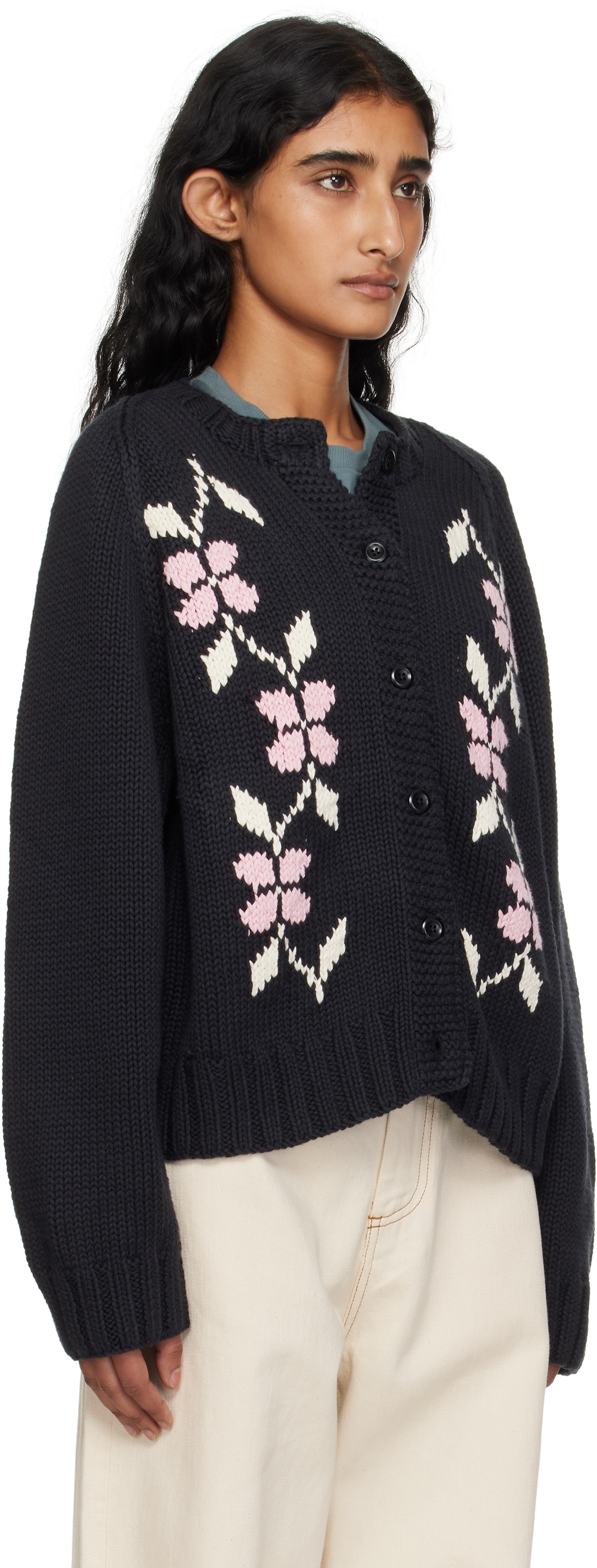 YMC - Cardigan Atomic noir exclusif à SSENSE