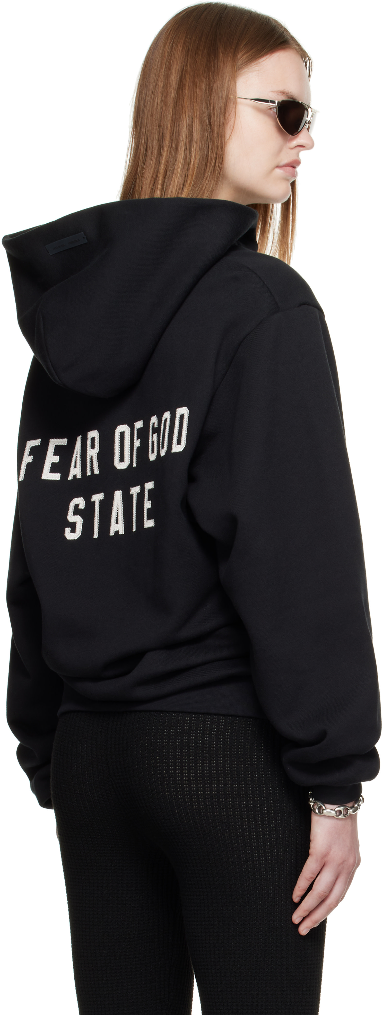Fear of God ESSENTIALS: ブラック 90s フリース ジップアップフーディ