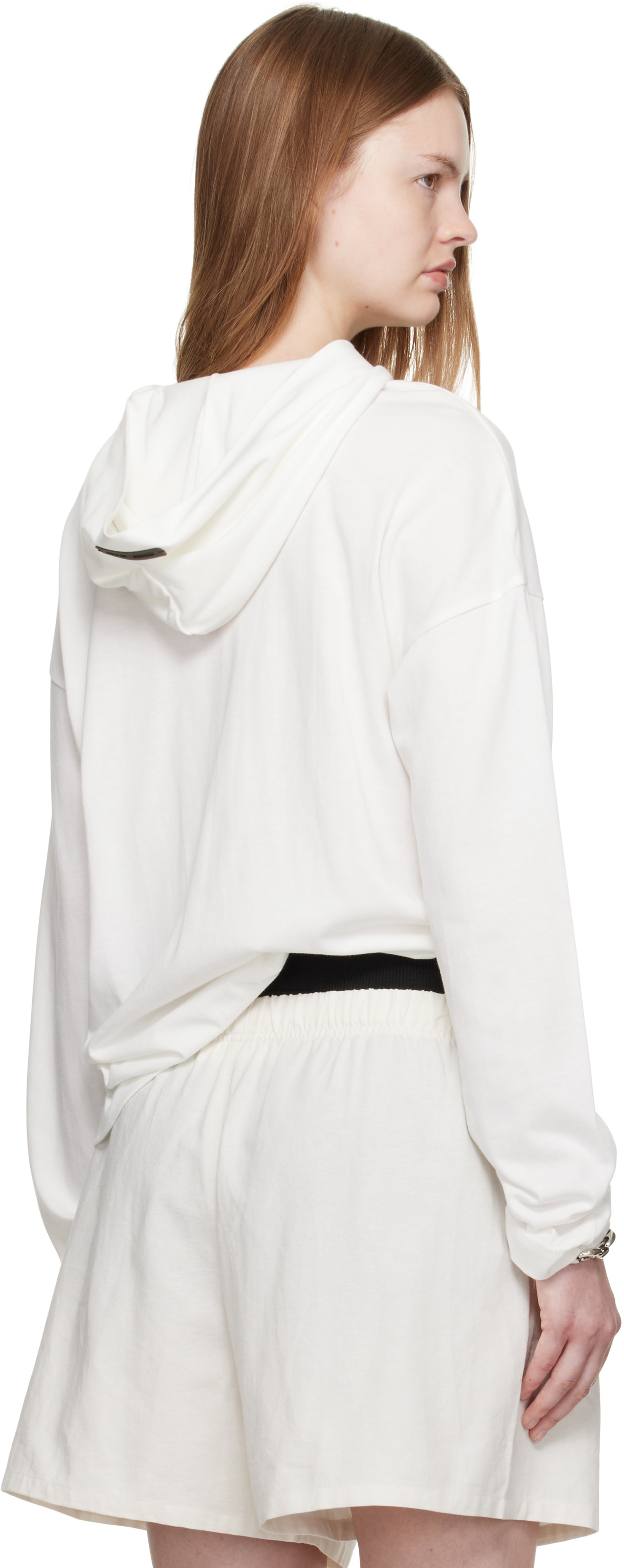 Fear of God ESSENTIALS - Pull à capuche à manches longues blanc