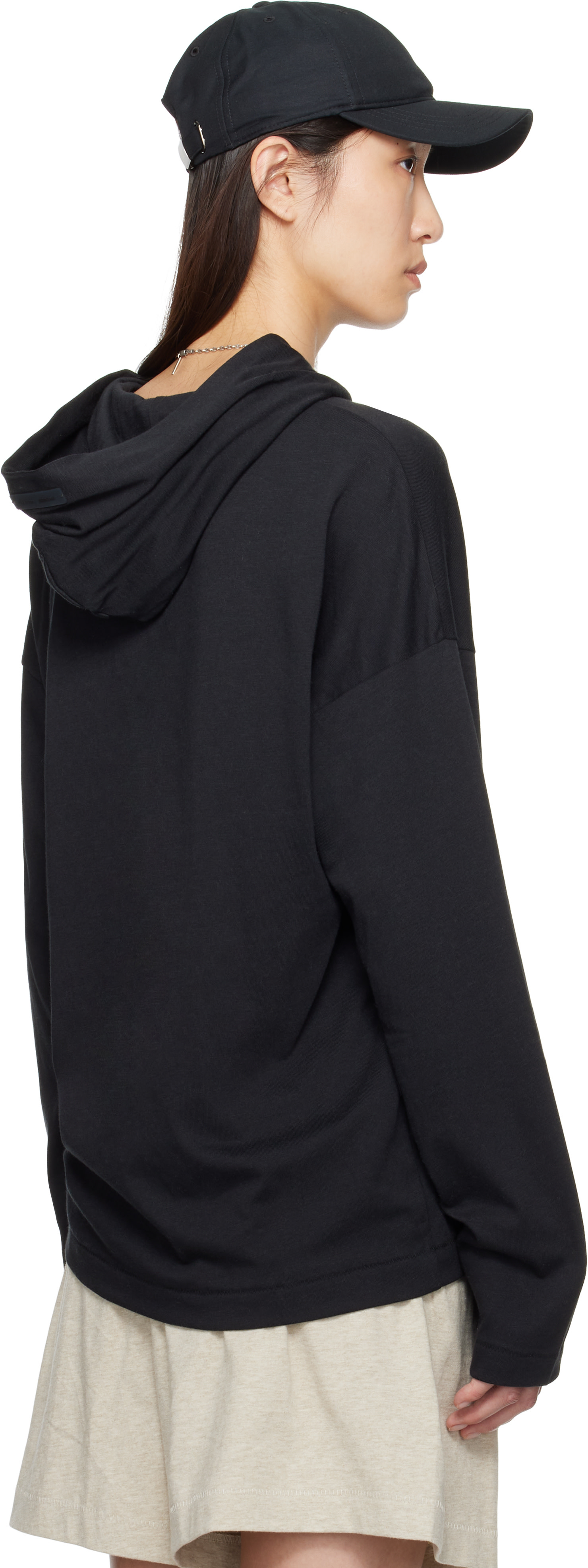 Fear of God ESSENTIALS - Pull à capuche à manches longues noir