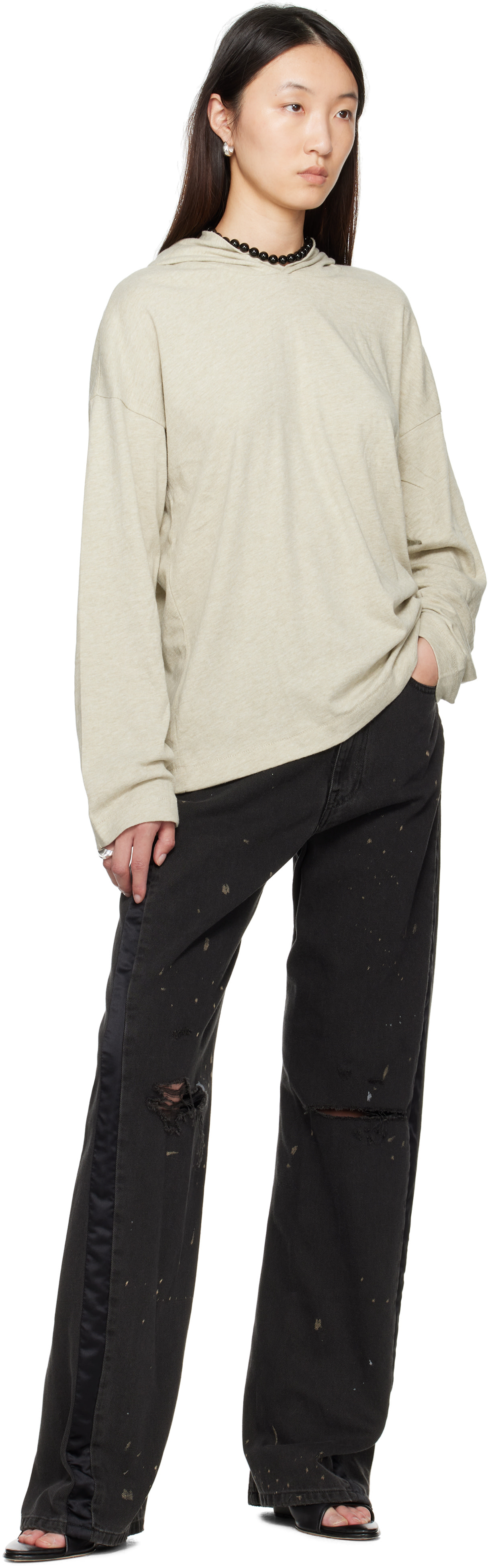 Fear of God ESSENTIALS - Pull à capuche à manches longues beige