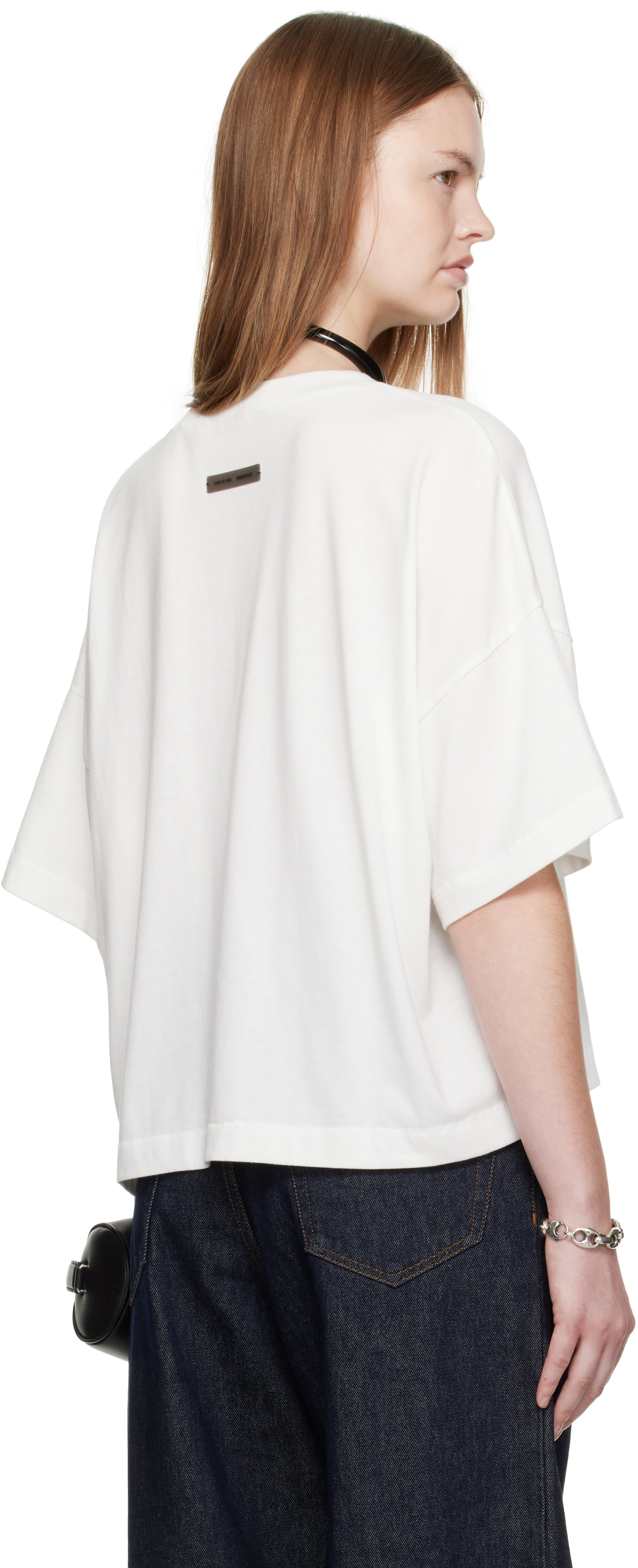 Fear of God ESSENTIALS: White Boxy T-shirt | SSENSE Canada