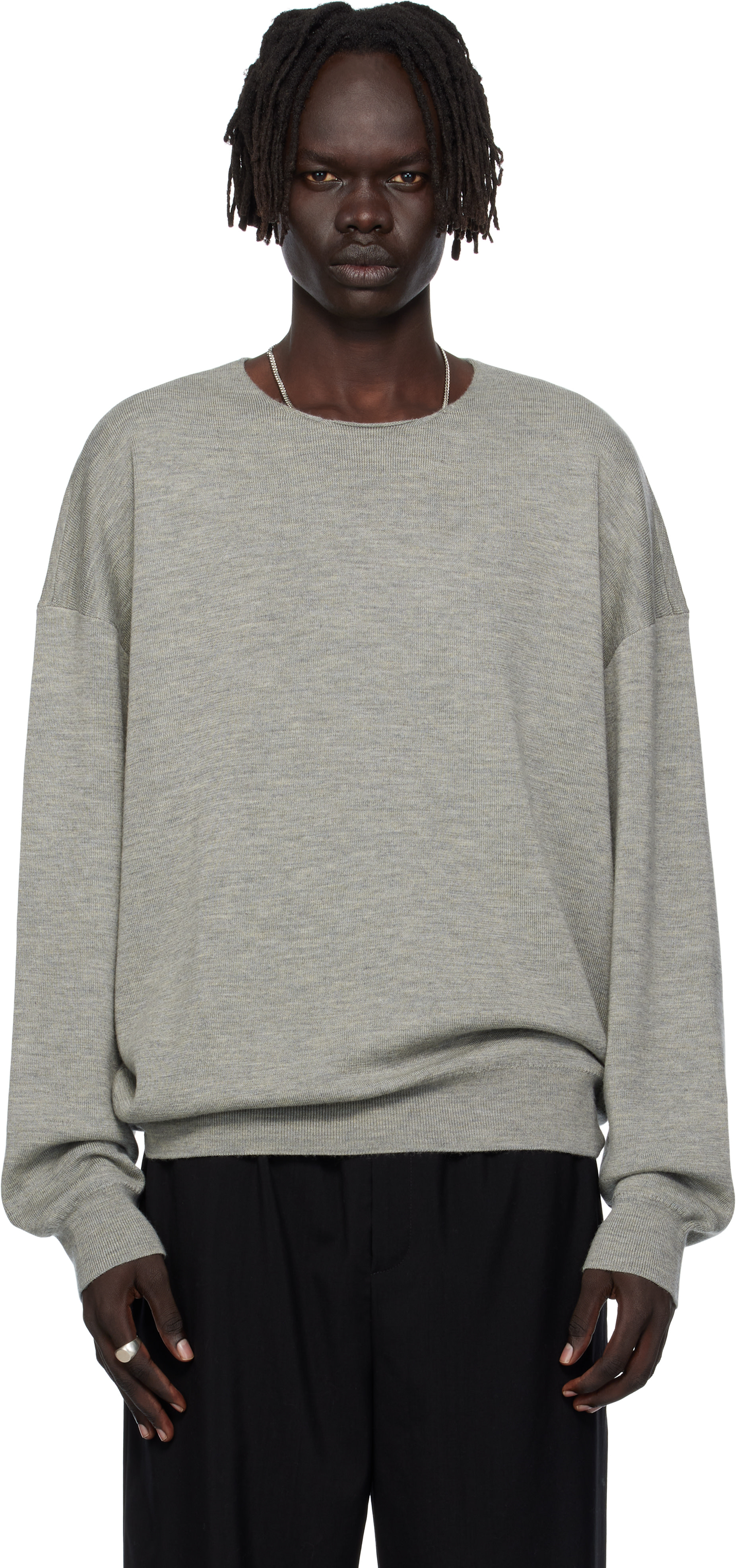 Fear of God ESSENTIALS - 그레이 크루넥 스웨터