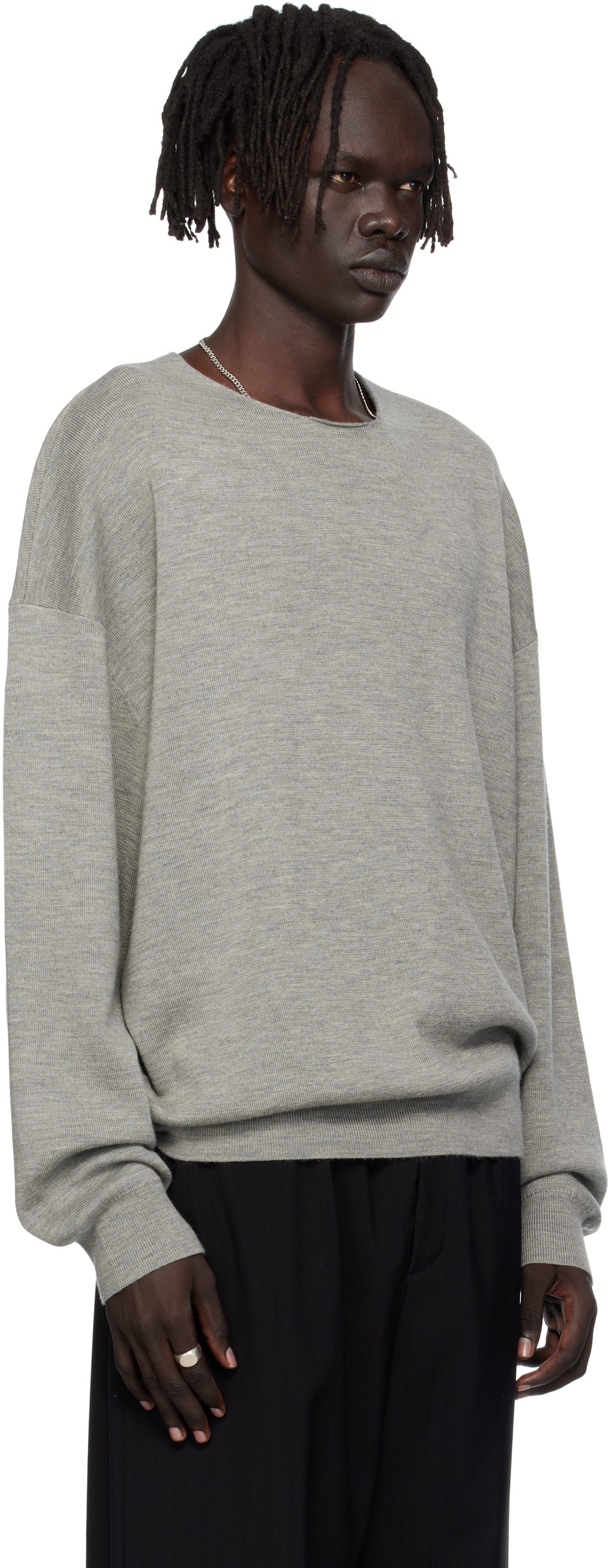 Fear of God ESSENTIALS - 그레이 크루넥 스웨터