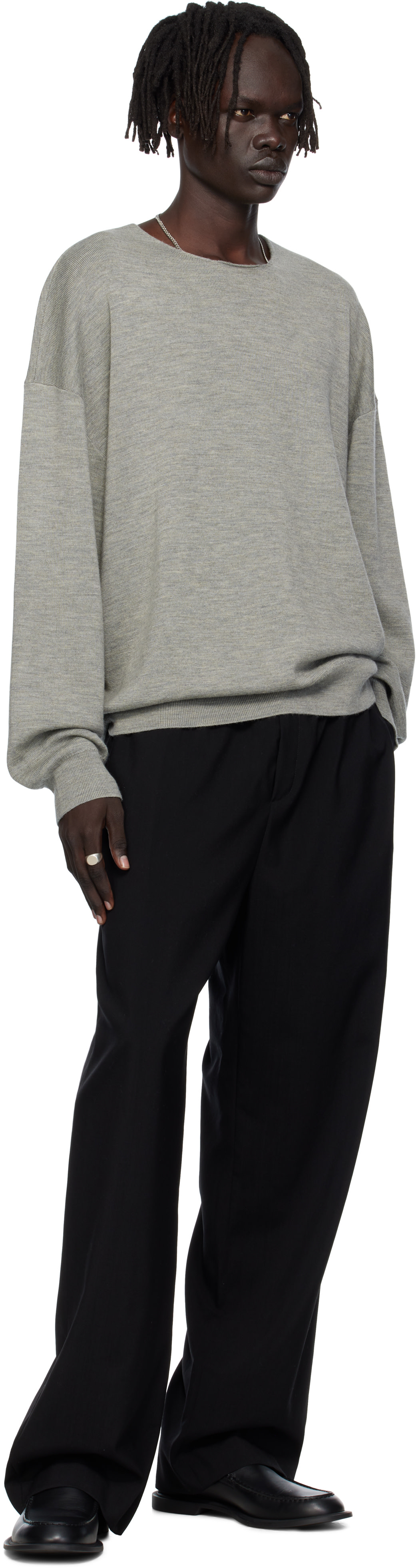 Fear of God ESSENTIALS - 그레이 크루넥 스웨터