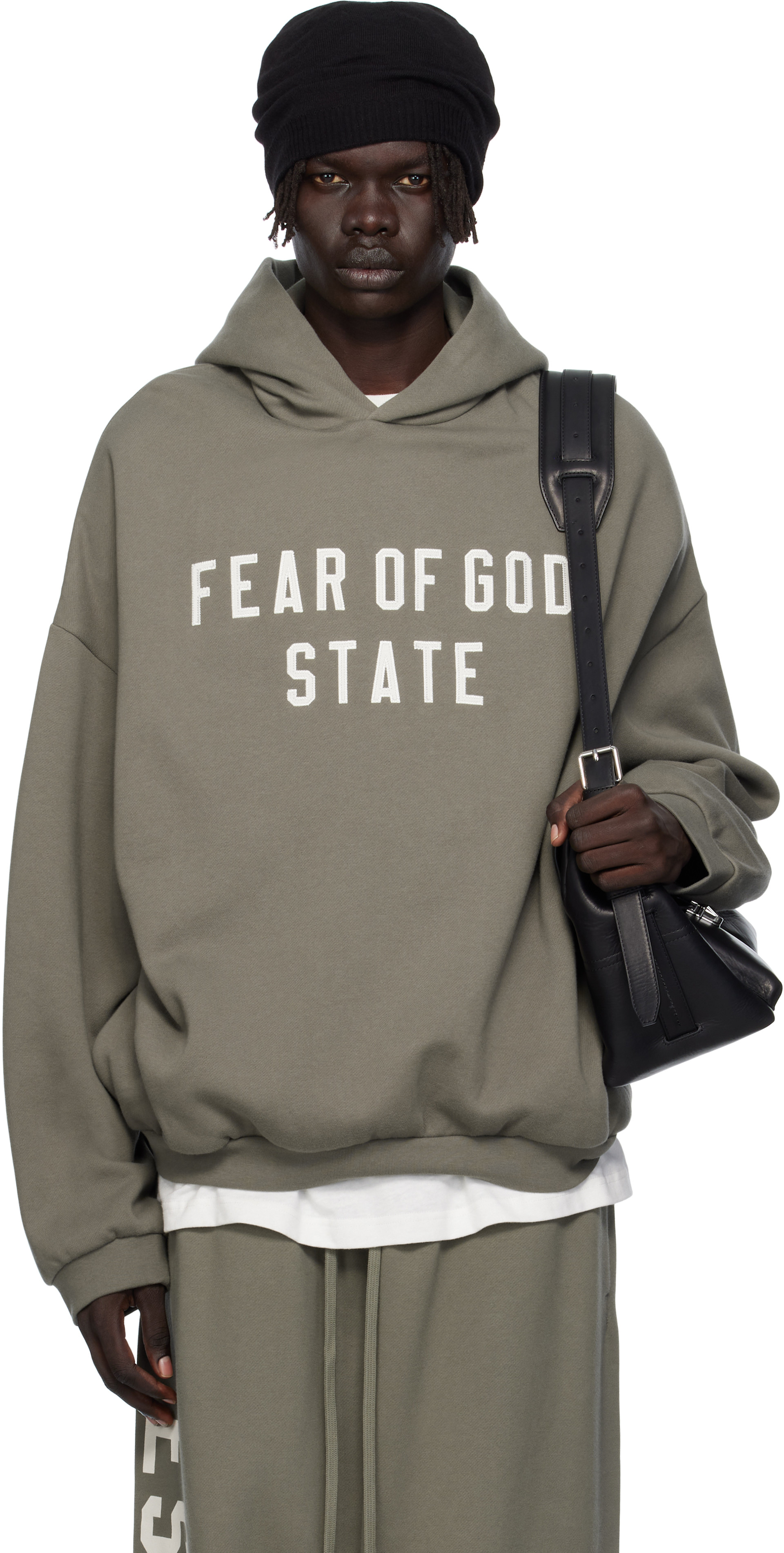 Fear of God ESSENTIALS - Pull à capuche 90s gris en molleton