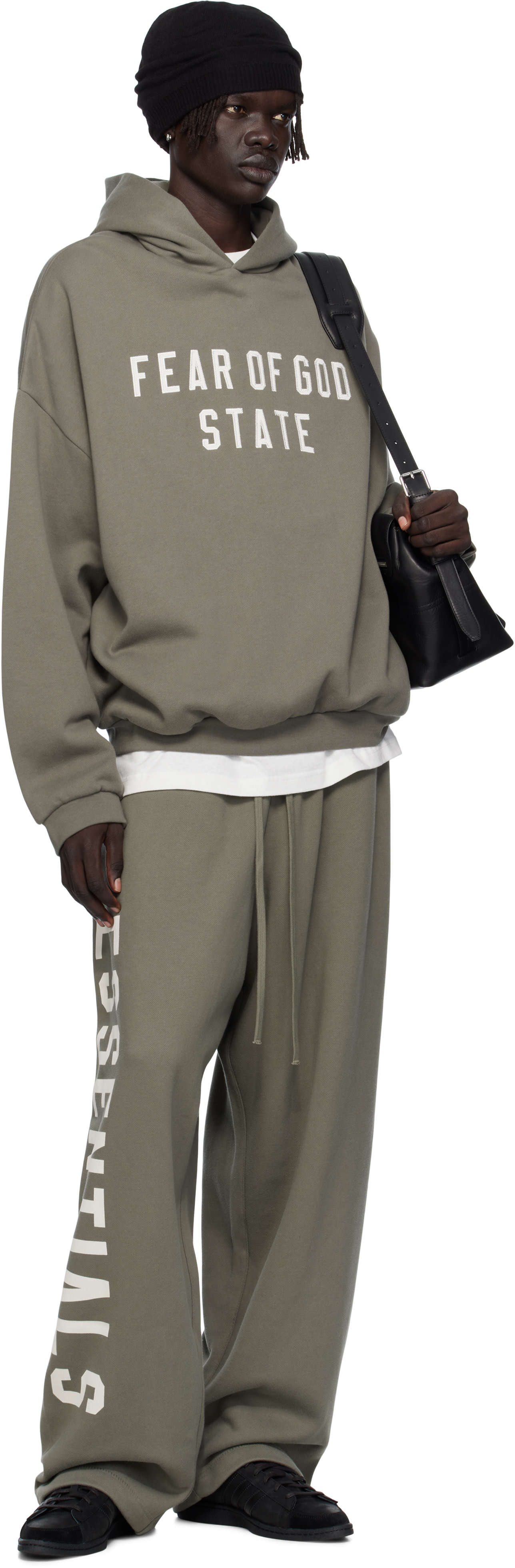 Fear of God ESSENTIALS - Pull à capuche 90s gris en molleton