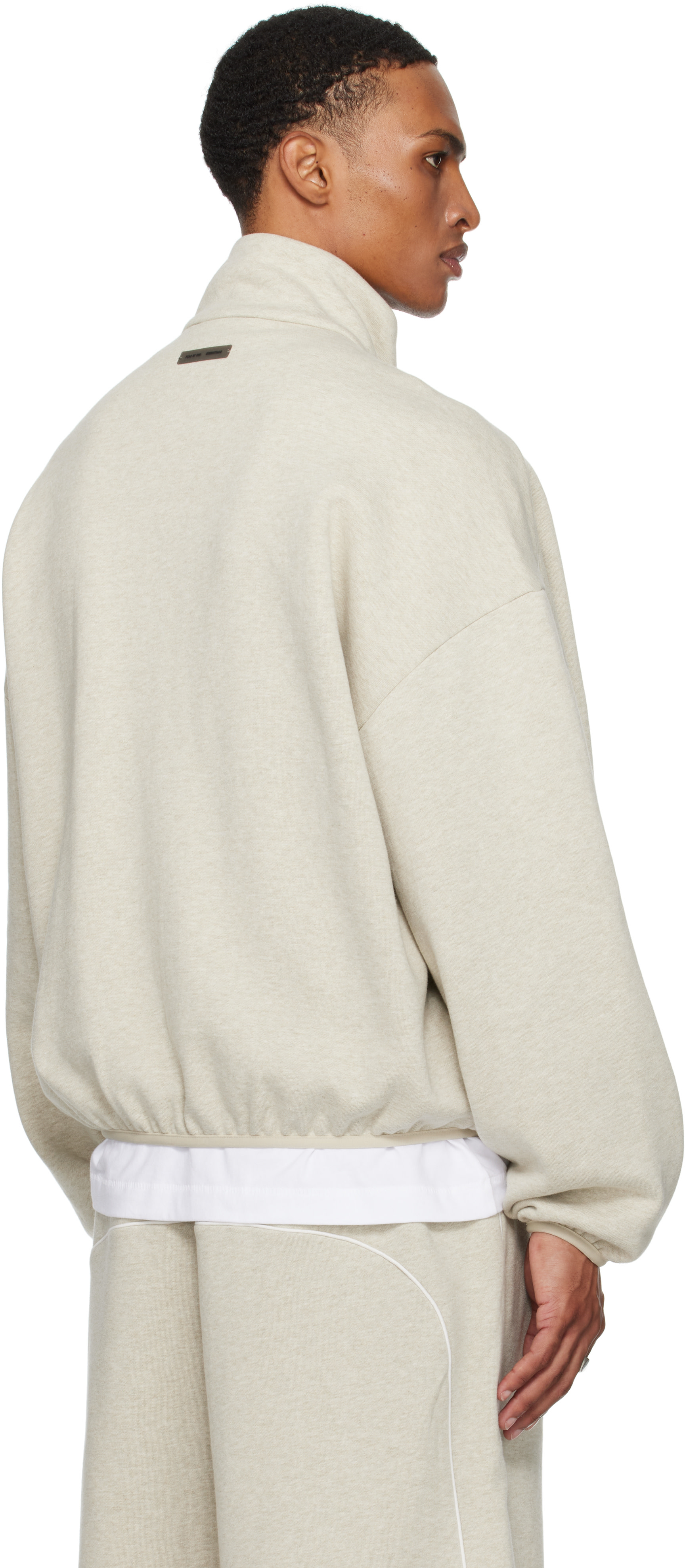 Fear of God ESSENTIALS - ベージュ Modern Fit フリース トラックジャケット