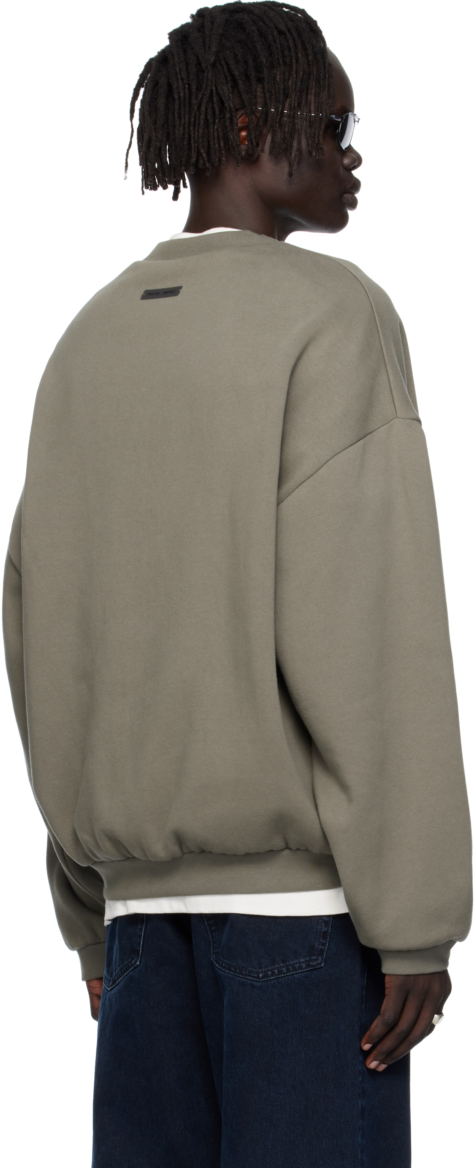 Fear of God ESSENTIALS - Pull molletonné 90s gris à col ras du cou