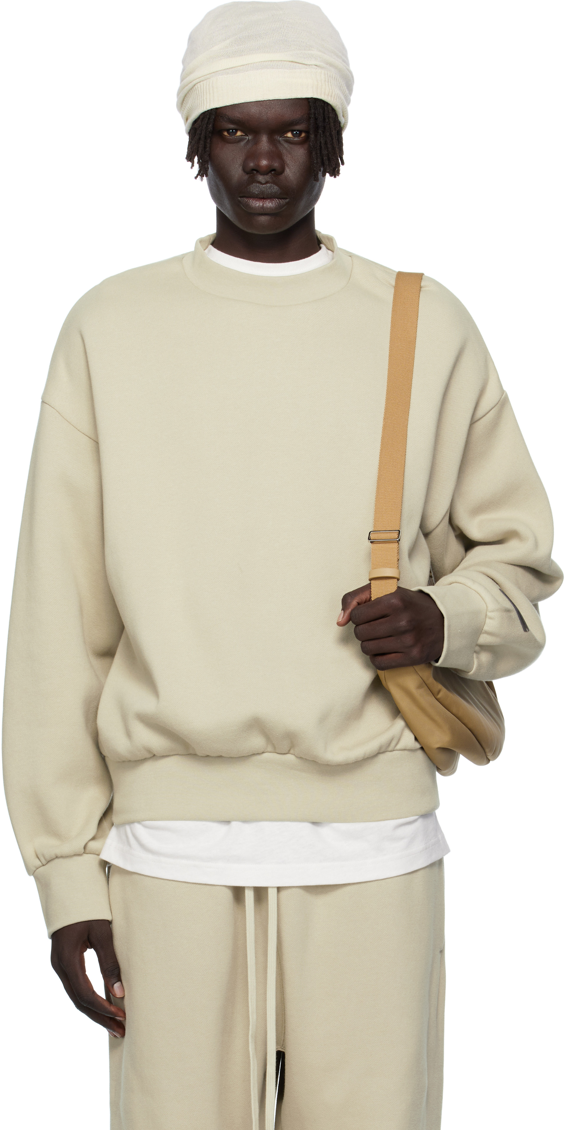 Fear of God ESSENTIALS: トープ Classic Fit フリース クルーネック 