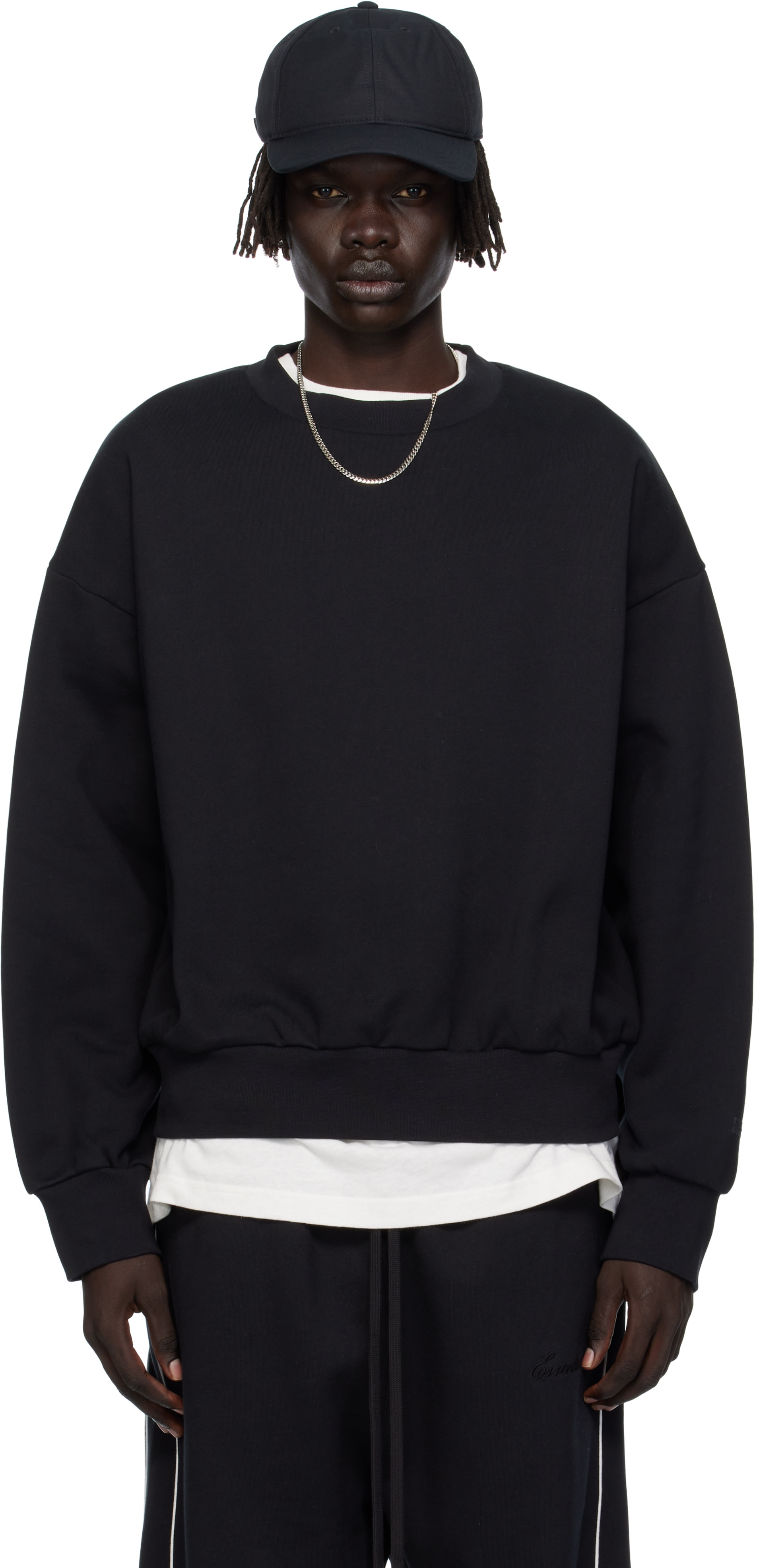Fear of God ESSENTIALS - Pull molletonné beige à coupe classique et à col ras du cou