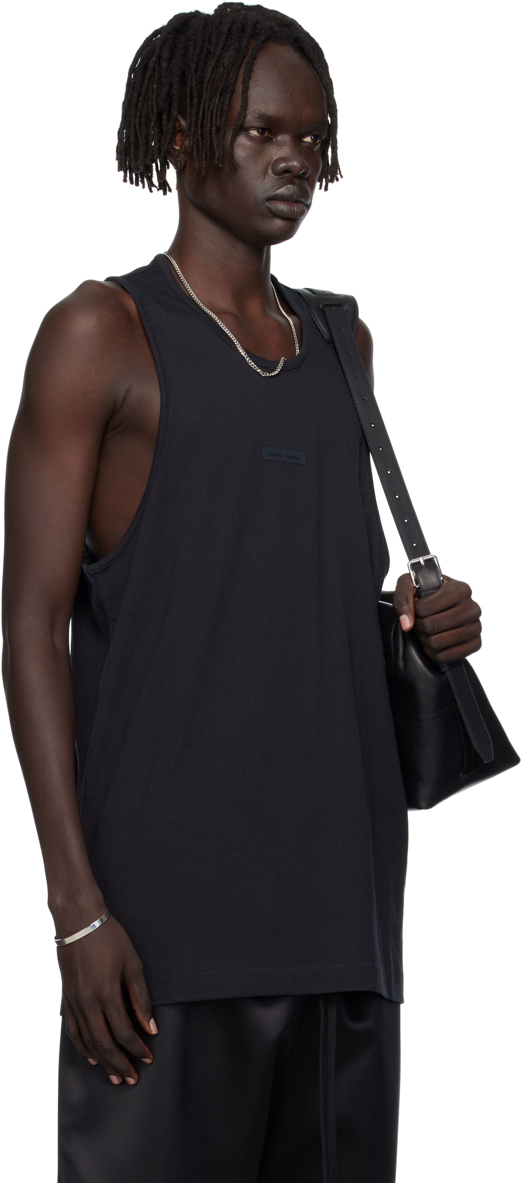 Fear of God ESSENTIALS: ブラック Vintage Fit タンクトップ | SSENSE