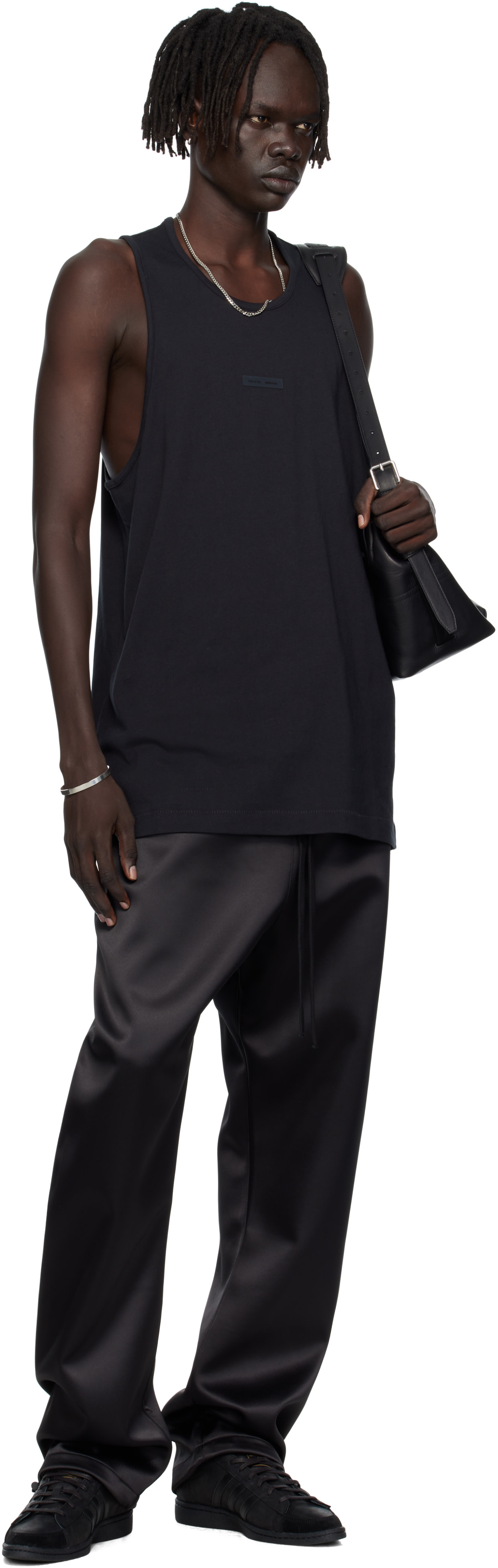 Fear of God ESSENTIALS: ブラック Vintage Fit タンクトップ | SSENSE