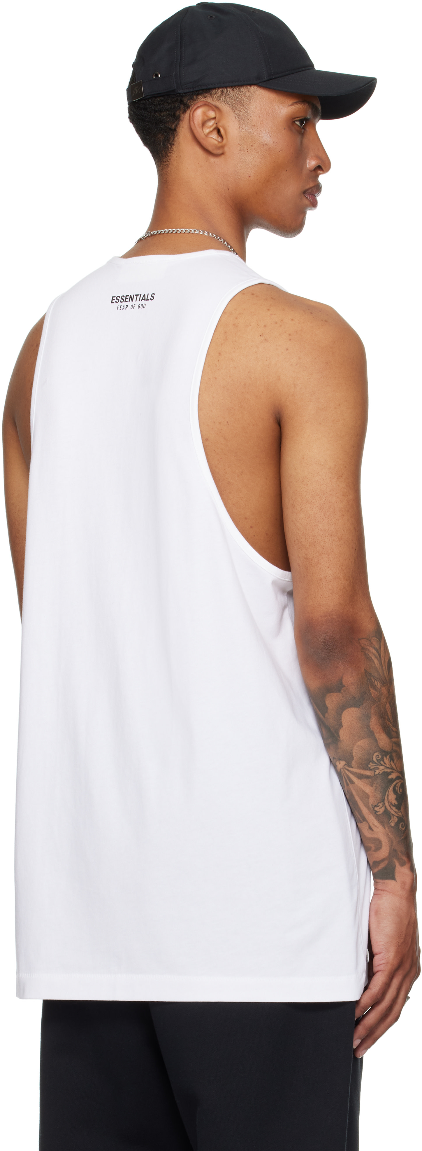 Fear of God ESSENTIALS: White Vintage Fit Tank Top | SSENSE Fear of God ESSENTIALS: White Vintage Fit Tank Top | SSENSE