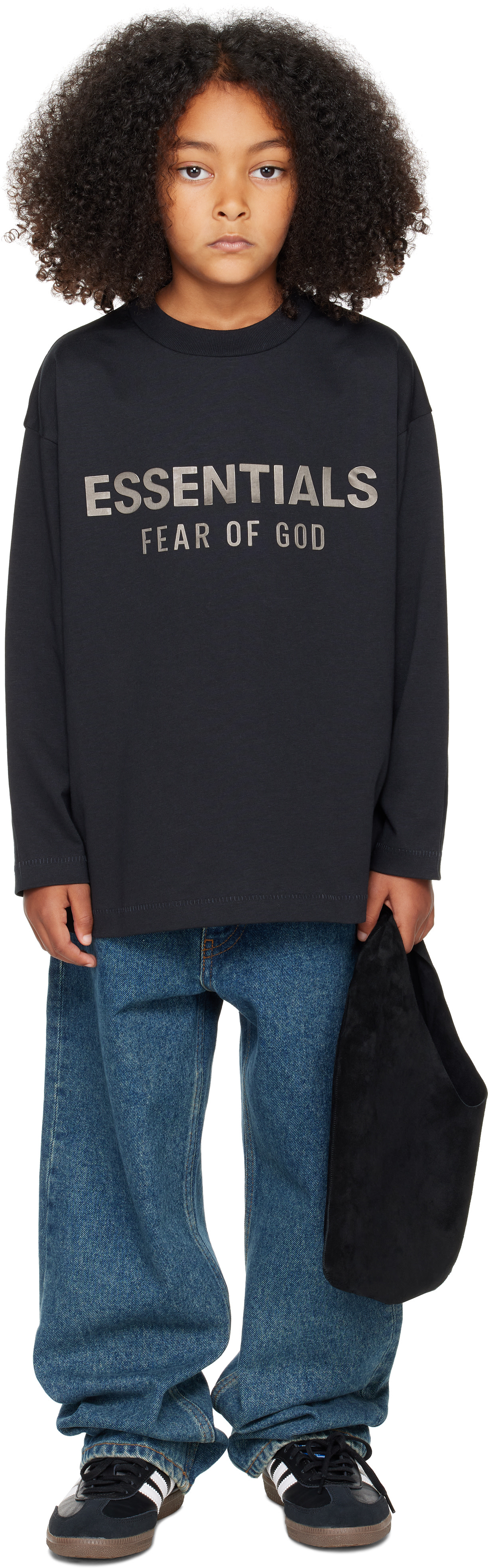 Fear of God ESSENTIALS - 키즈 블랙 클래식 티셔츠