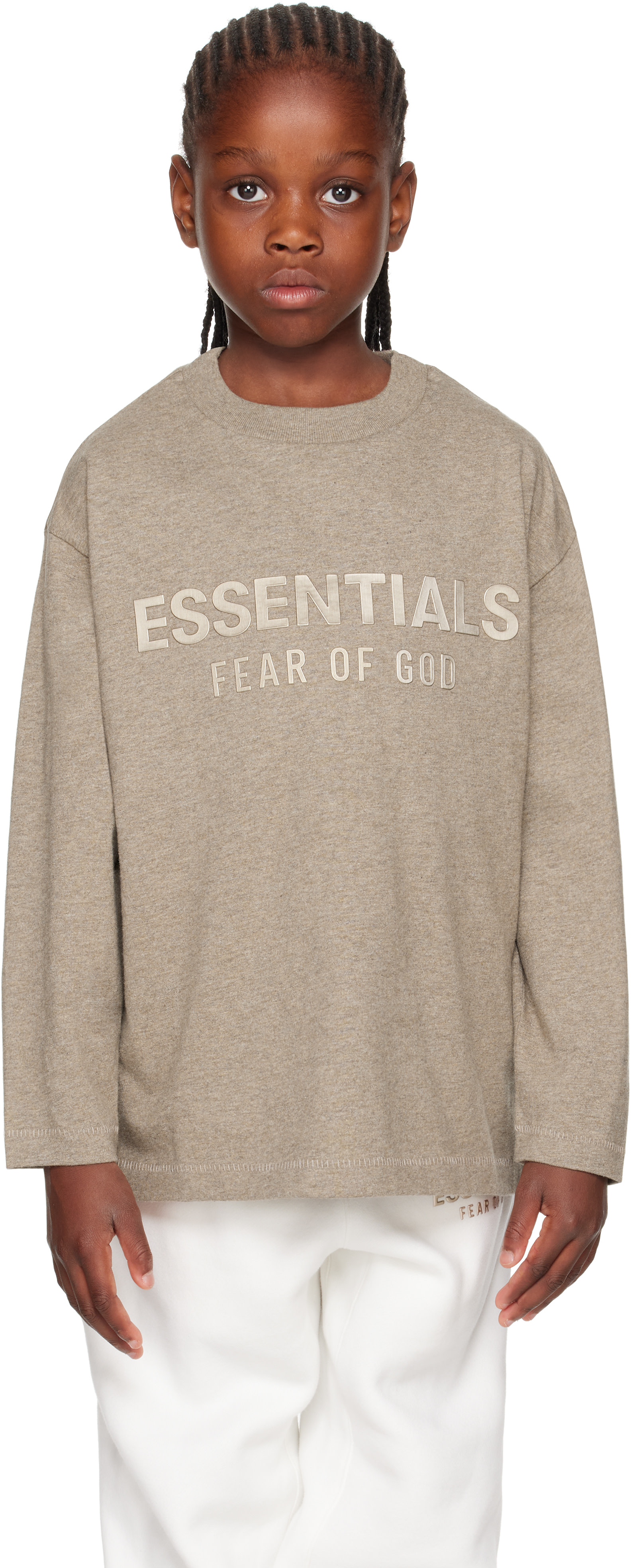 Fear of God ESSENTIALS - 키즈 브라운 클래식 티셔츠