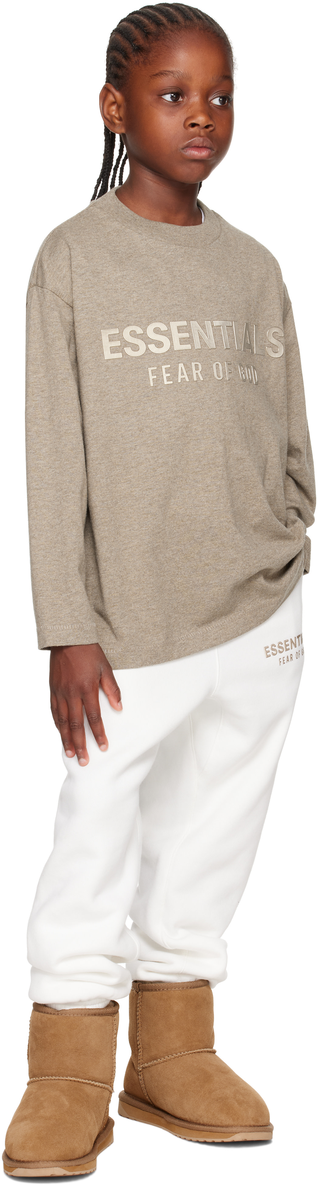 Fear of God ESSENTIALS - 키즈 브라운 클래식 티셔츠