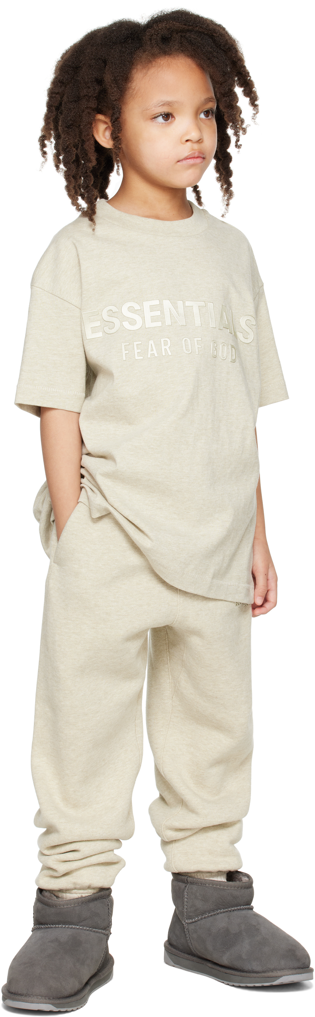 Fear of God ESSENTIALS - 키즈 베이지 클래식 티셔츠
