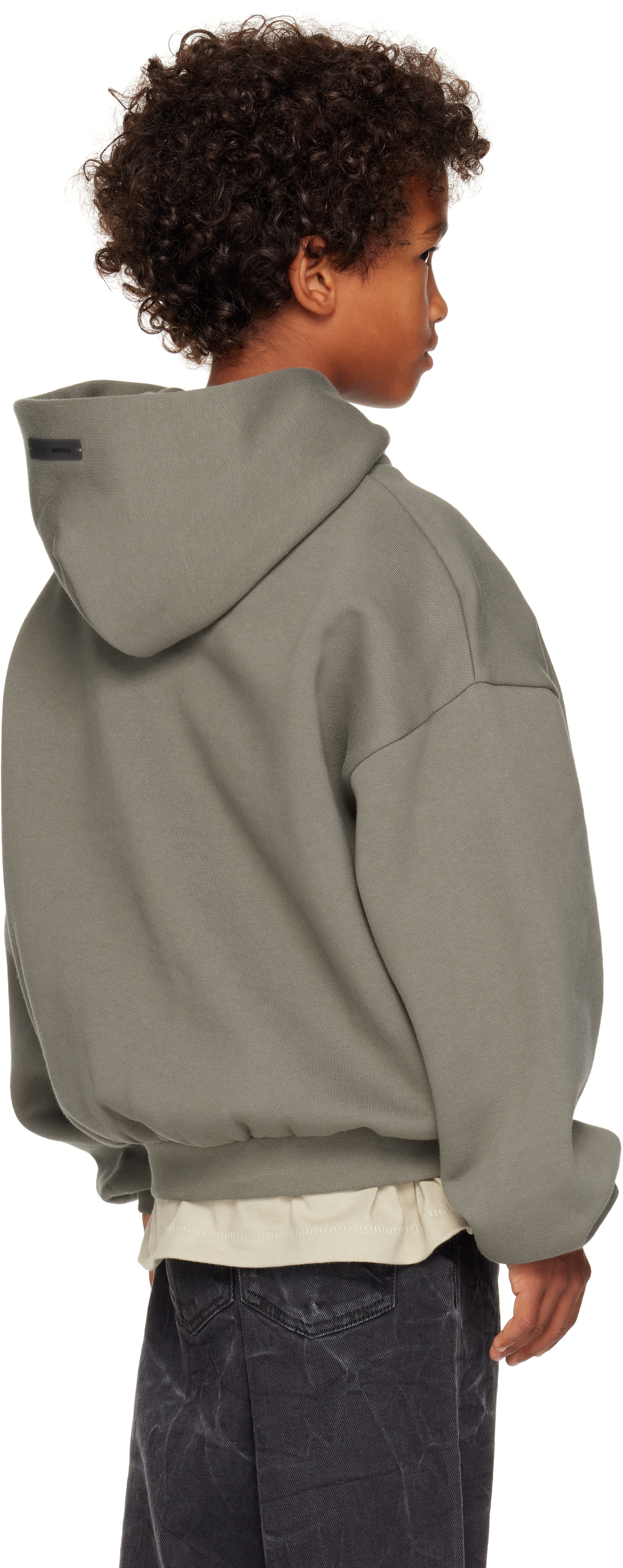 Fear of God ESSENTIALS - Enfant | Pull à capuche 90s gris en molleton