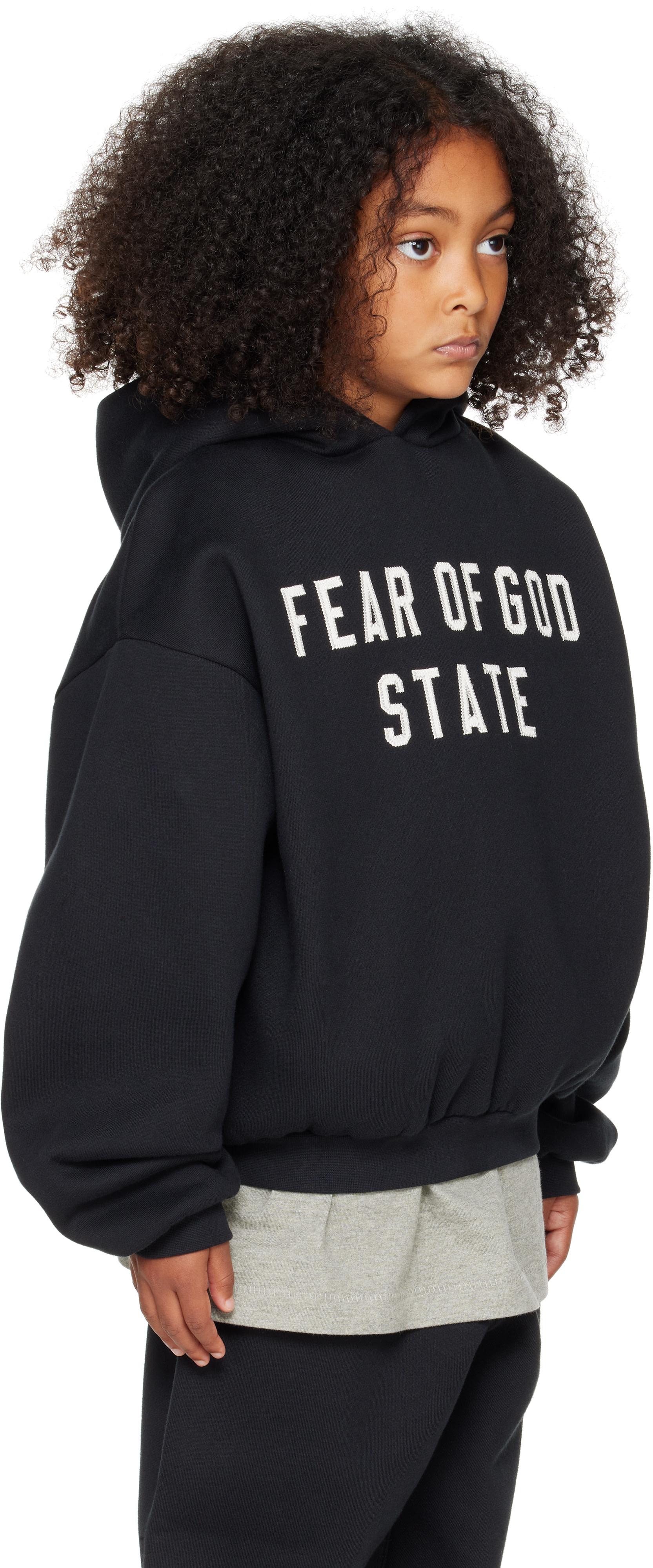 Fear of God ESSENTIALS - Enfant | Pull à capuche 90s noir en molleton
