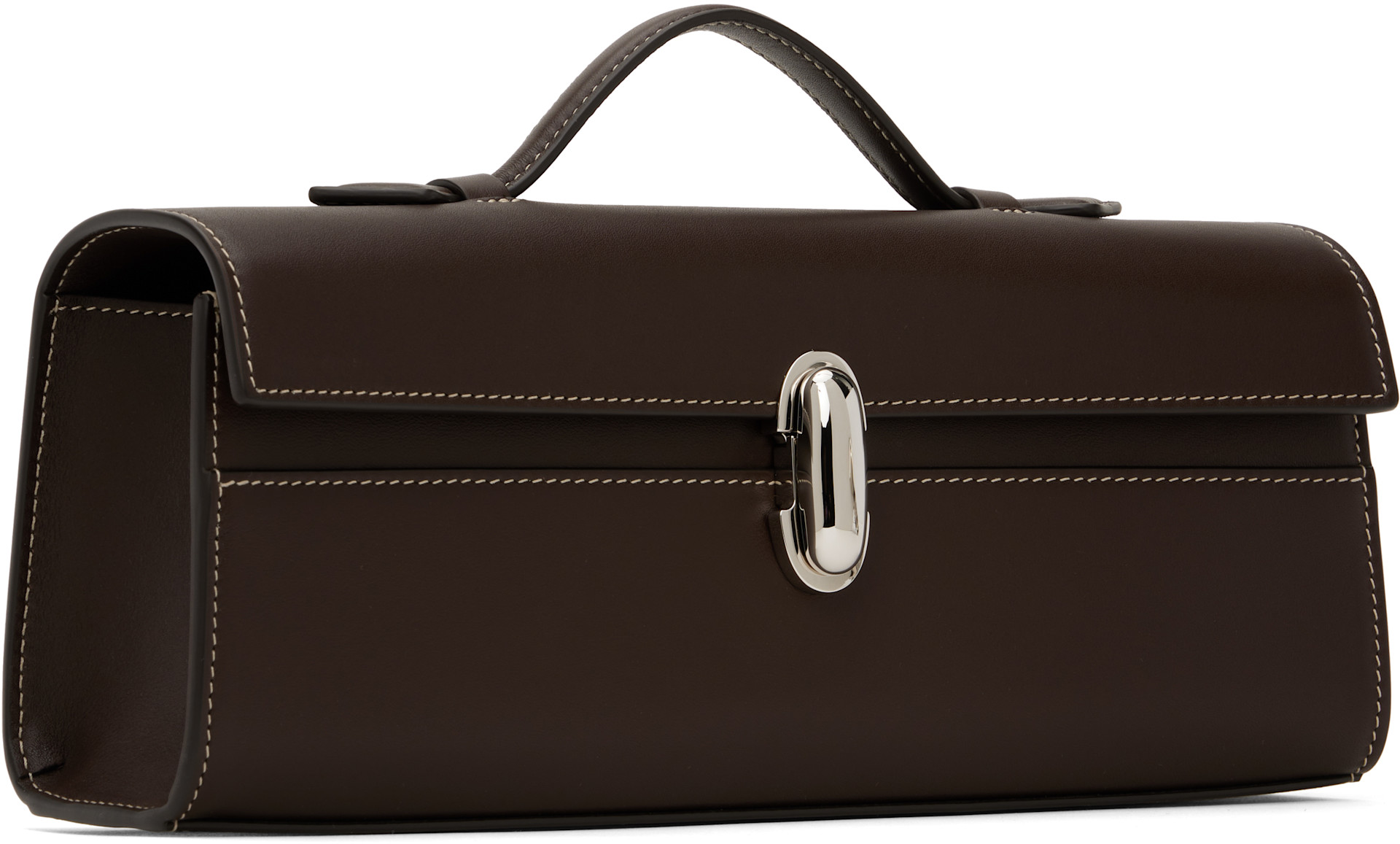 Savette: Brown Slim Symmetry Pochette Bag | SSENSE