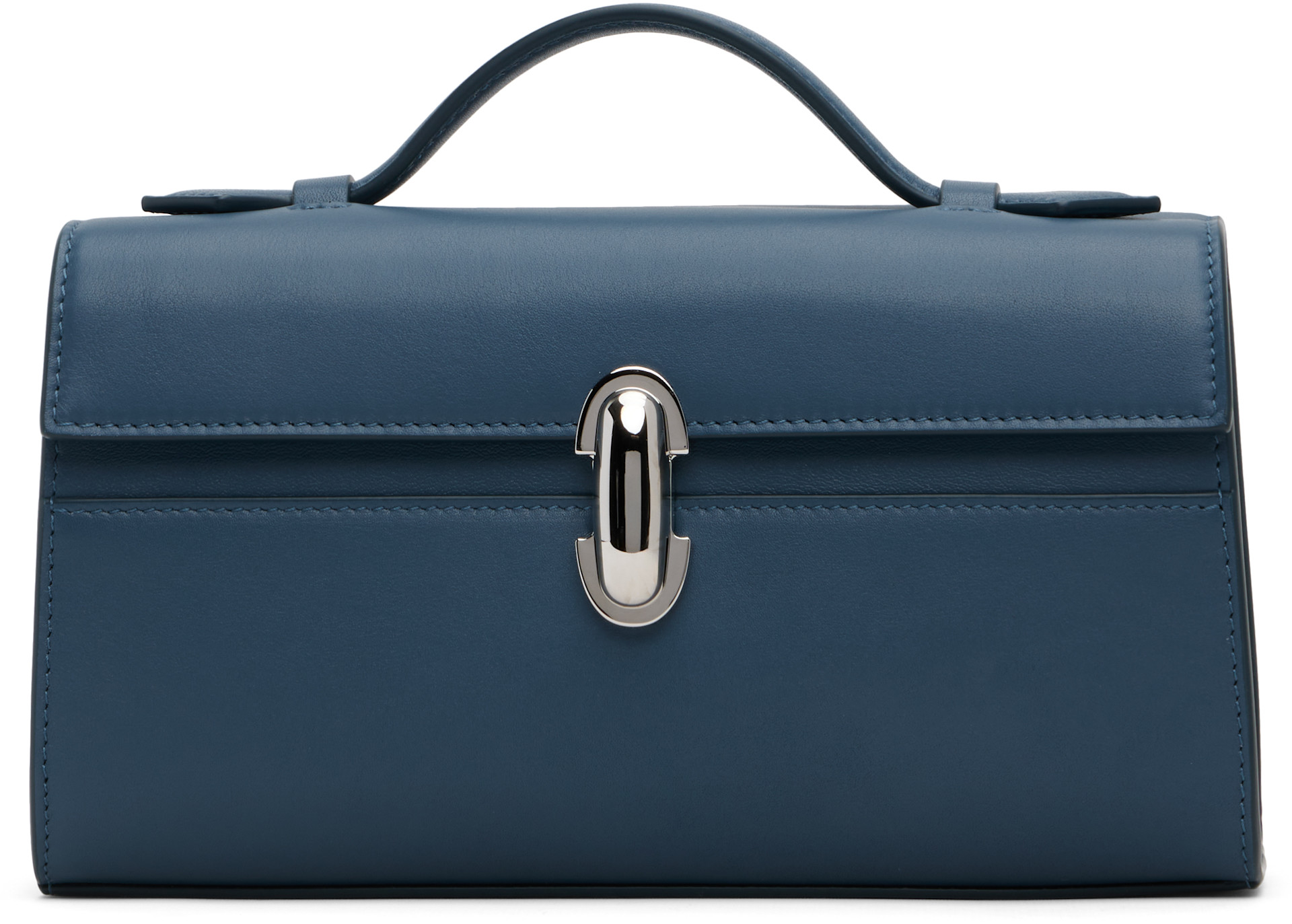 Savette: Blue Symmetry Pochette Bag | SSENSE