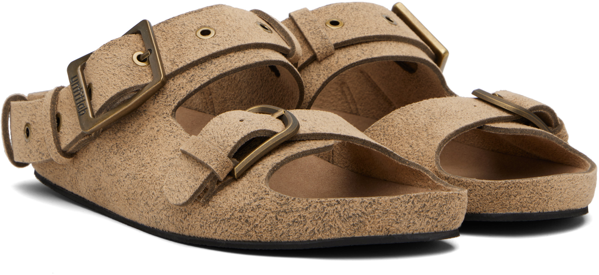 untitlab® - ベージュ Belts Clogs サンダル