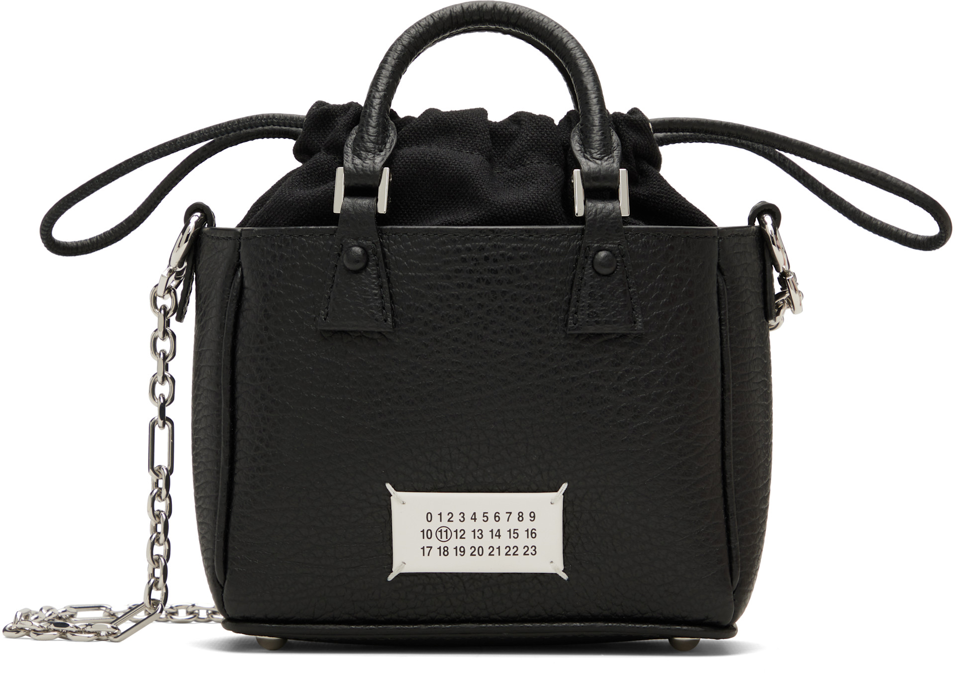Maison Margiela - Micro cabas horizontal noir - 5AC