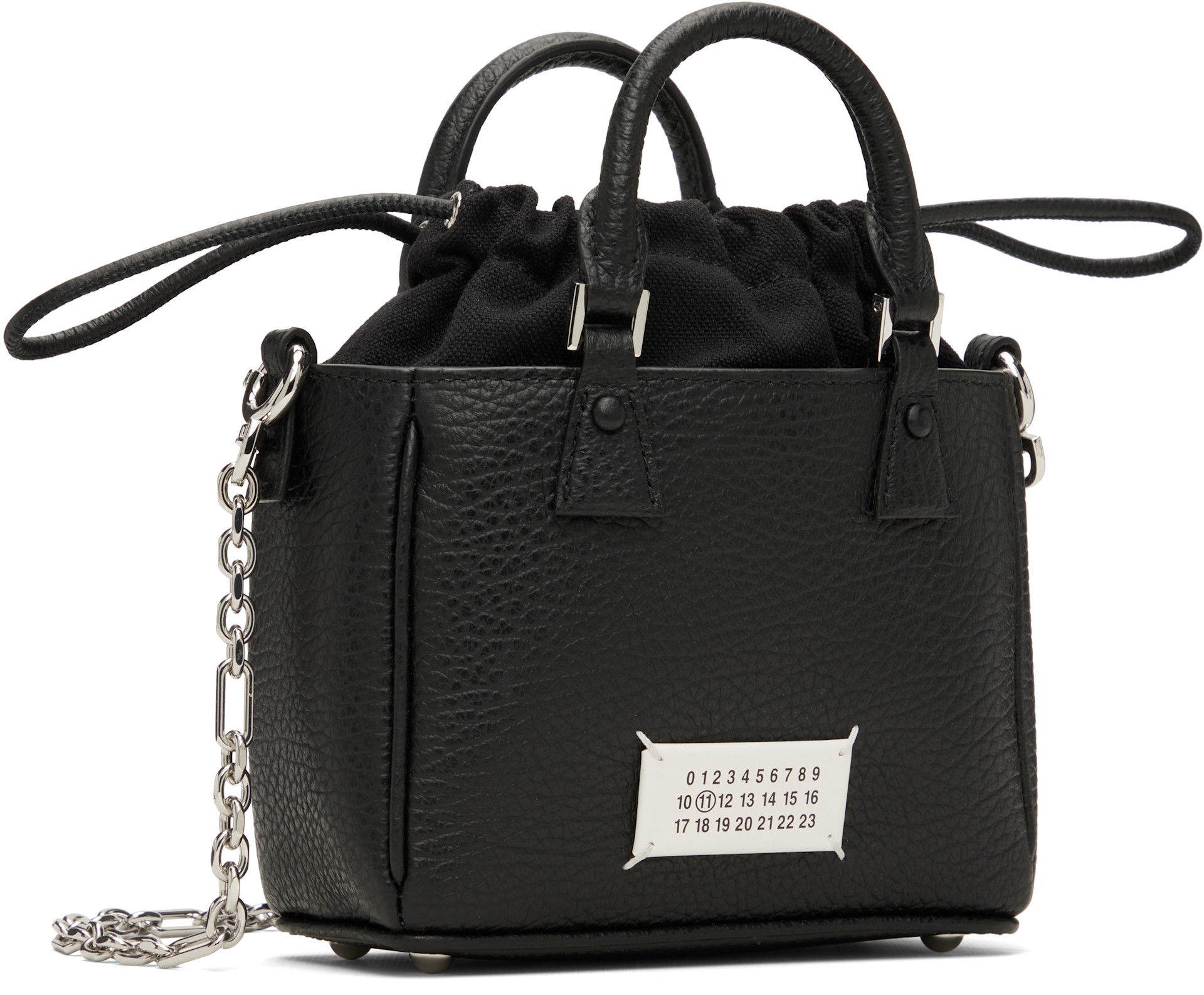 Maison Margiela - Micro cabas horizontal noir - 5AC