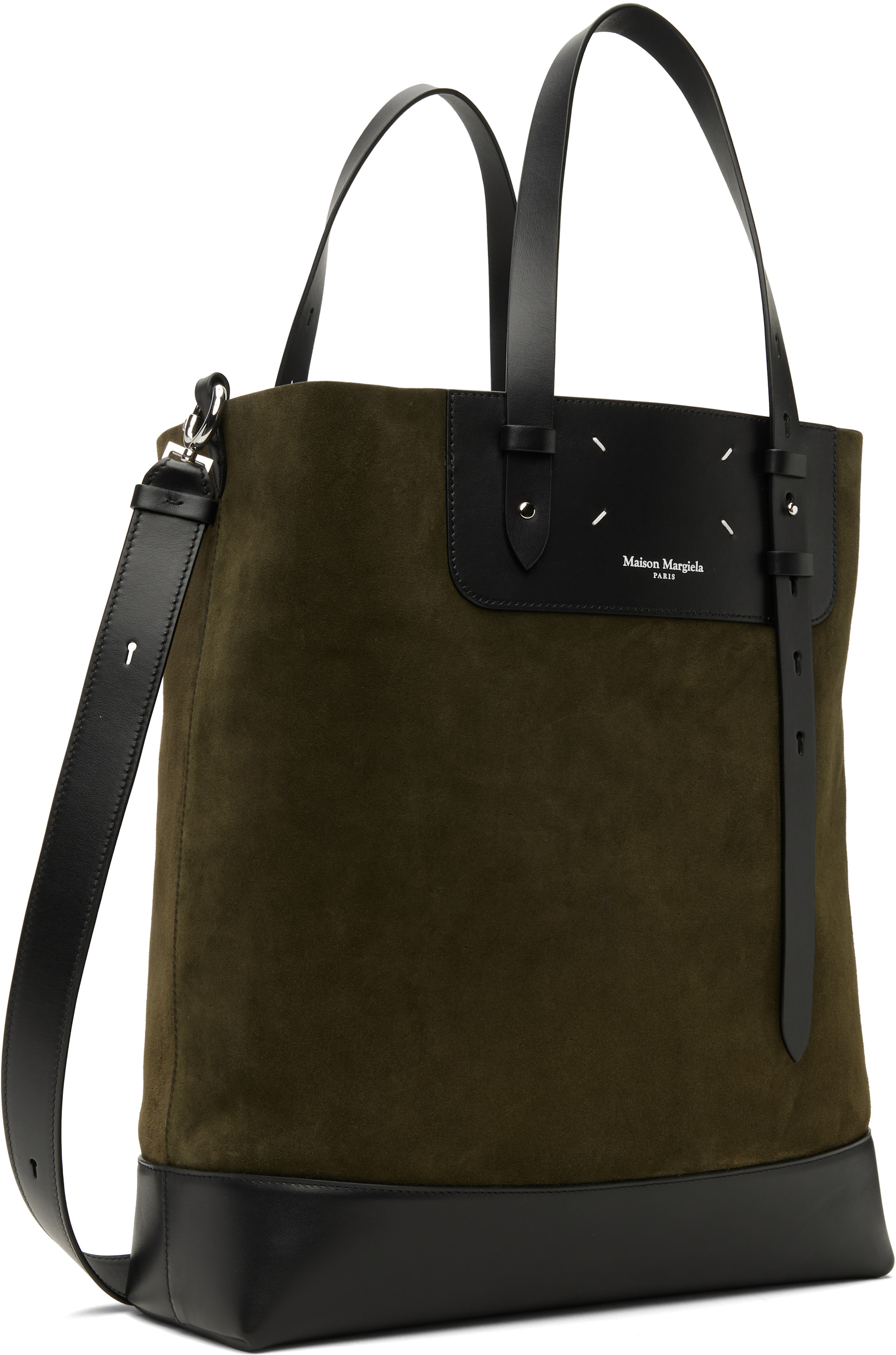 Maison Margiela: Khaki Vertical Shopping Bag | SSENSE