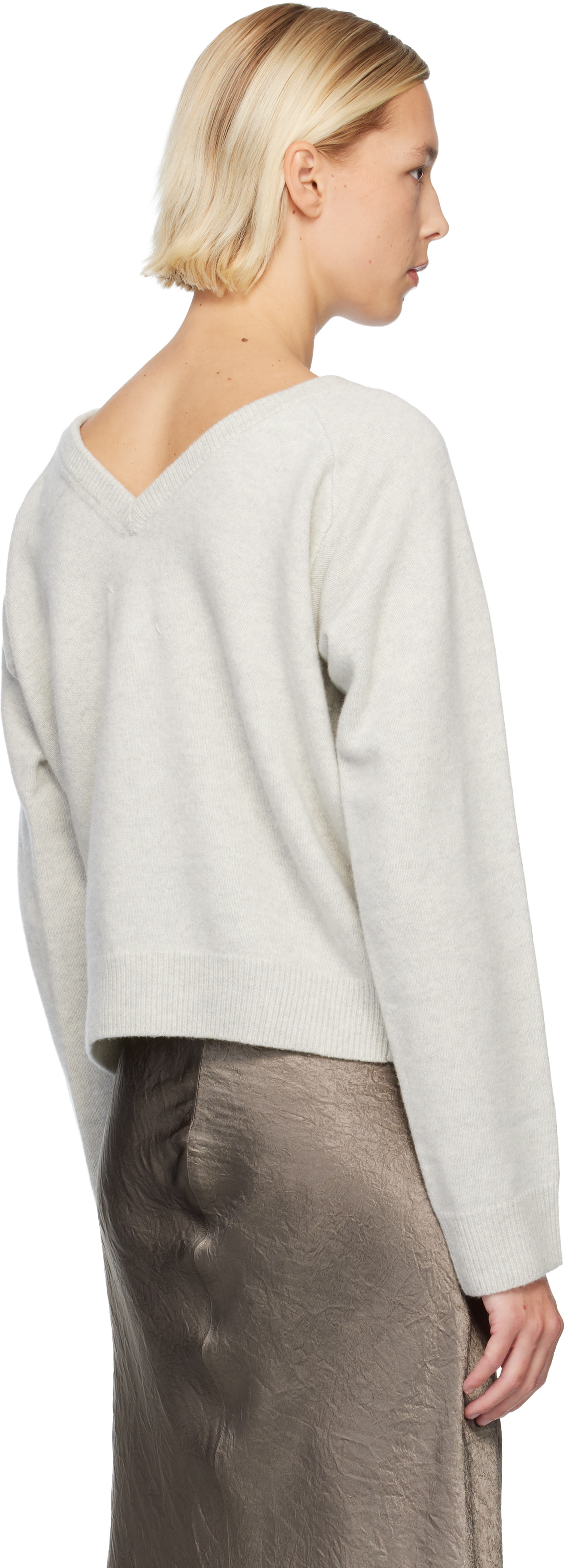 Maison Margiela: グレー ウール ニット セーター | SSENSE 日本