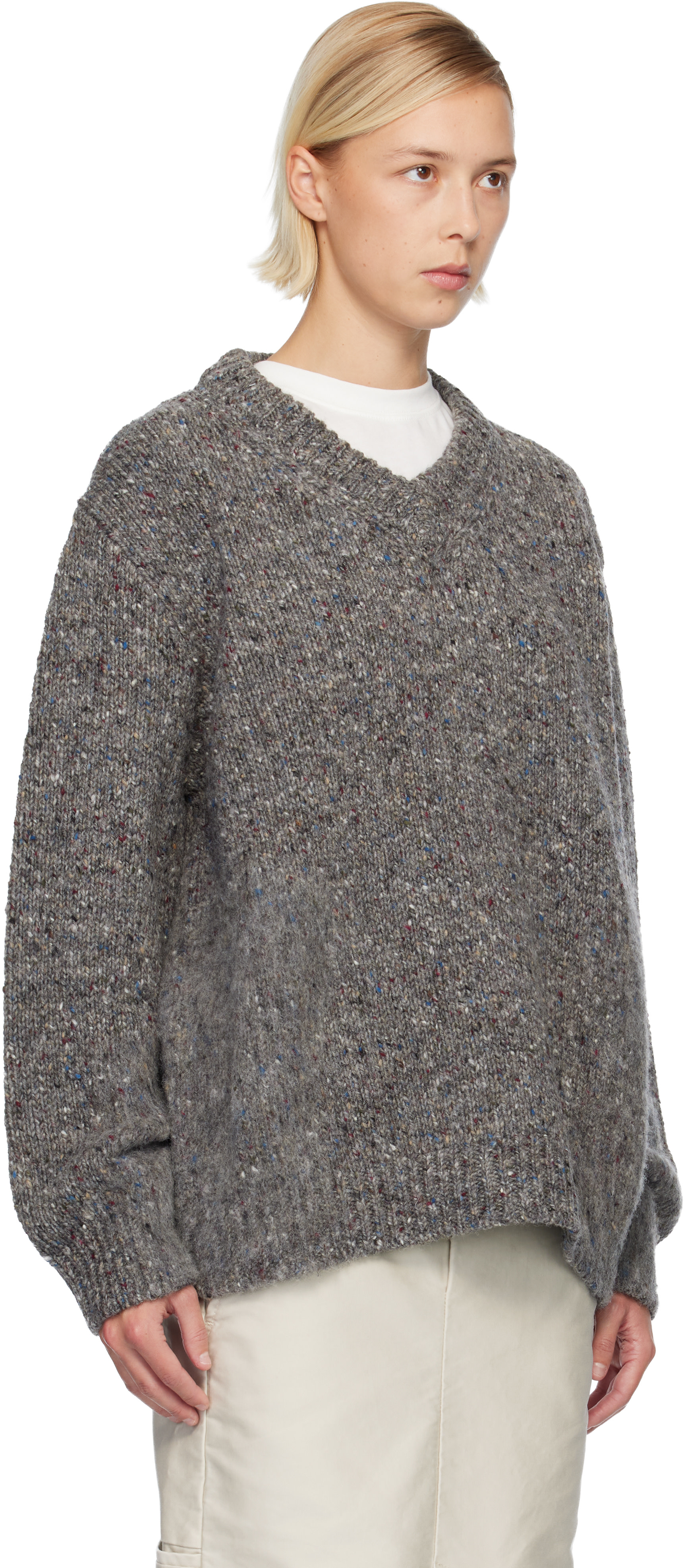 Maison Margiela: Gray Wool Sweater | SSENSE