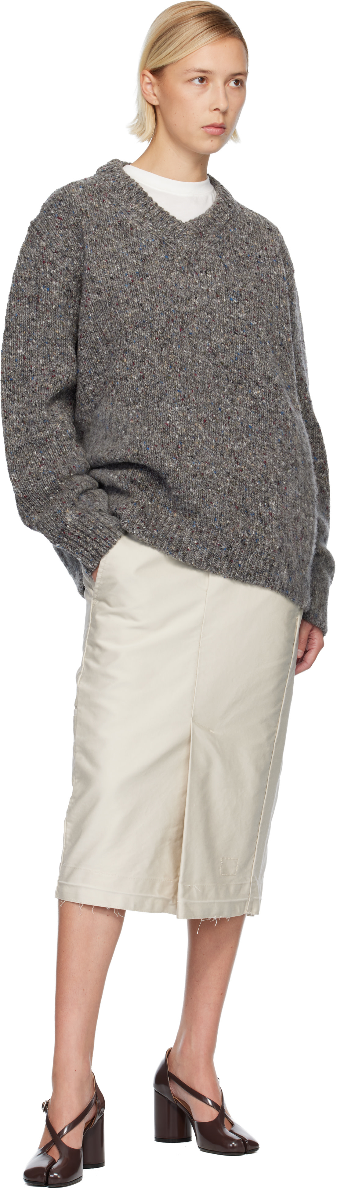 Maison Margiela: Gray Wool Sweater | SSENSE