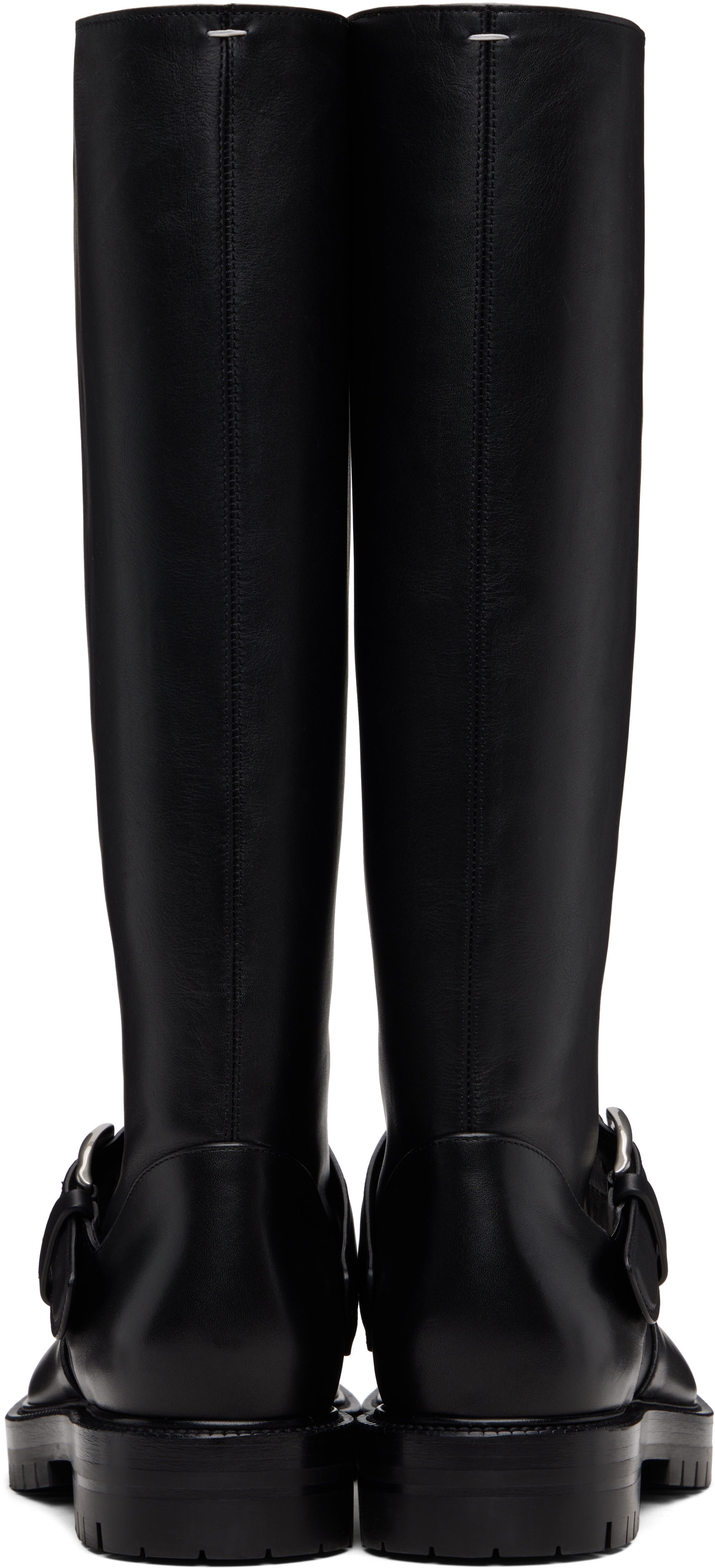 Maison Margiela: ブラック Tabi Country ロングブーツ | SSENSE 日本