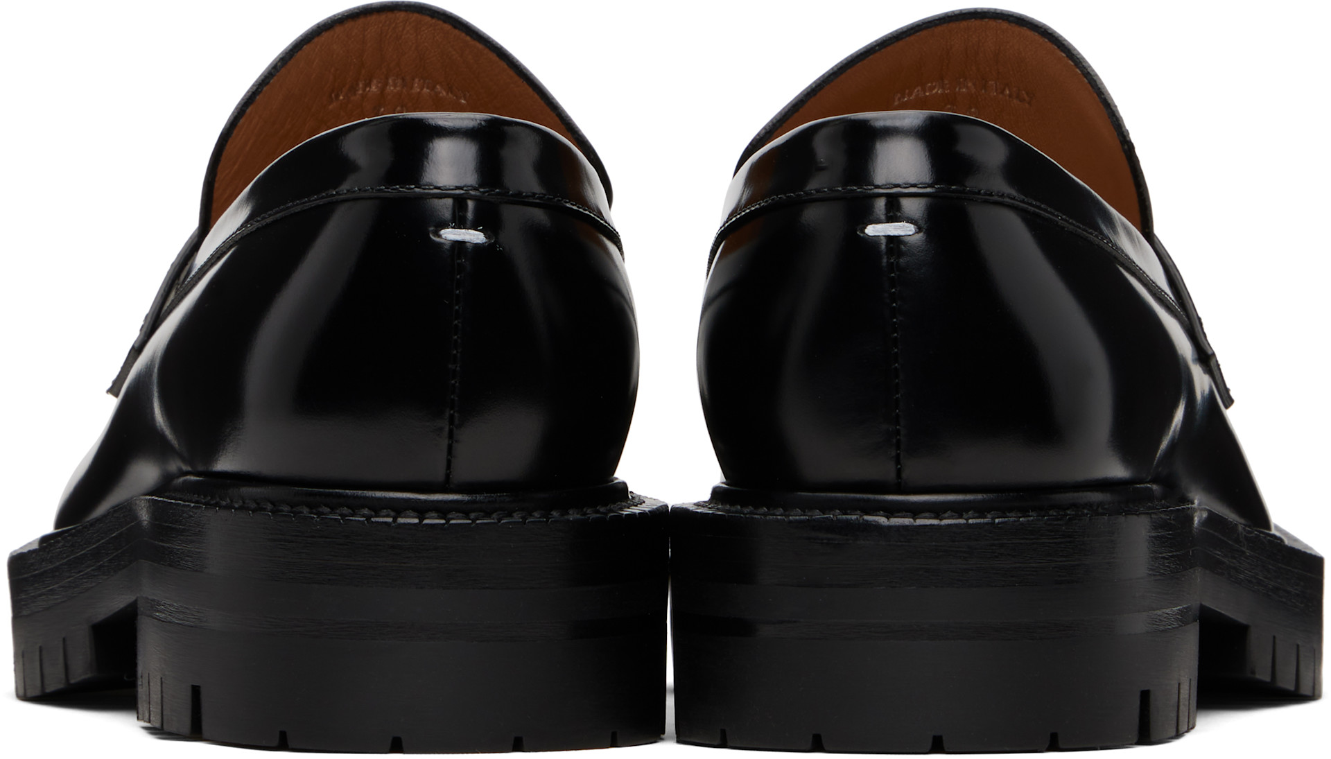 Maison Margiela: ブラック Tabi ローファー | SSENSE 日本