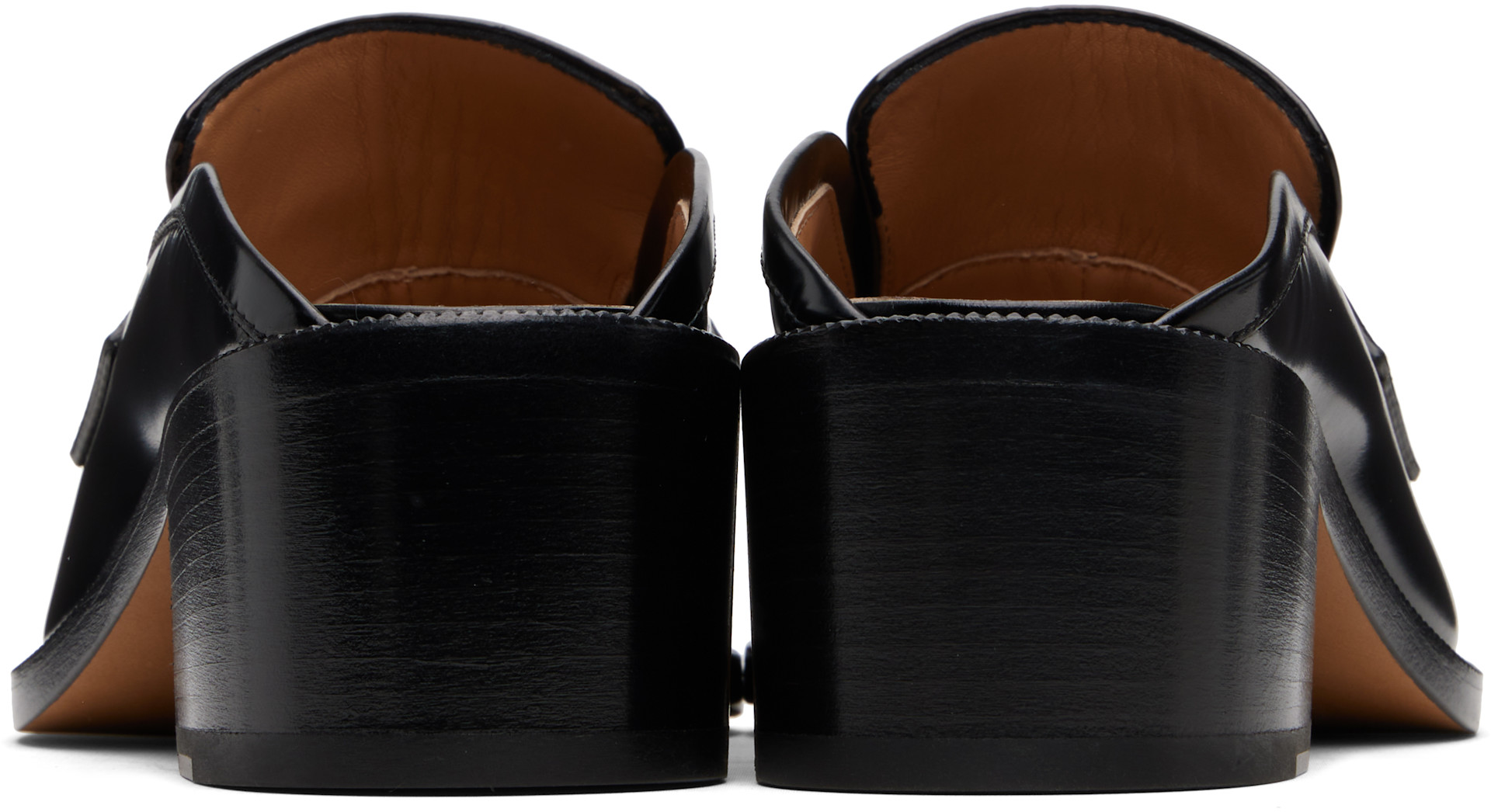 Maison Margiela: Black Tabi City Loafer Mules | SSENSE