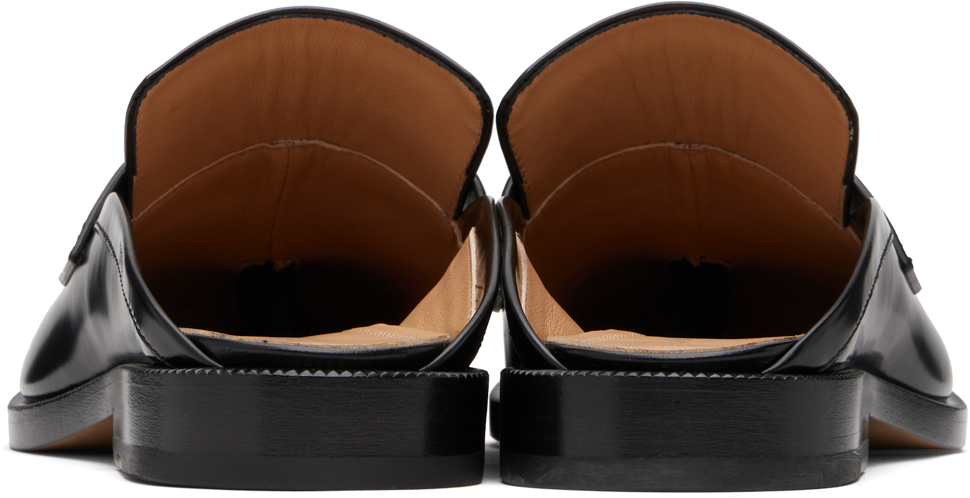 Maison Margiela: Black Tabi City Slip-on Loafers | SSENSE Canada