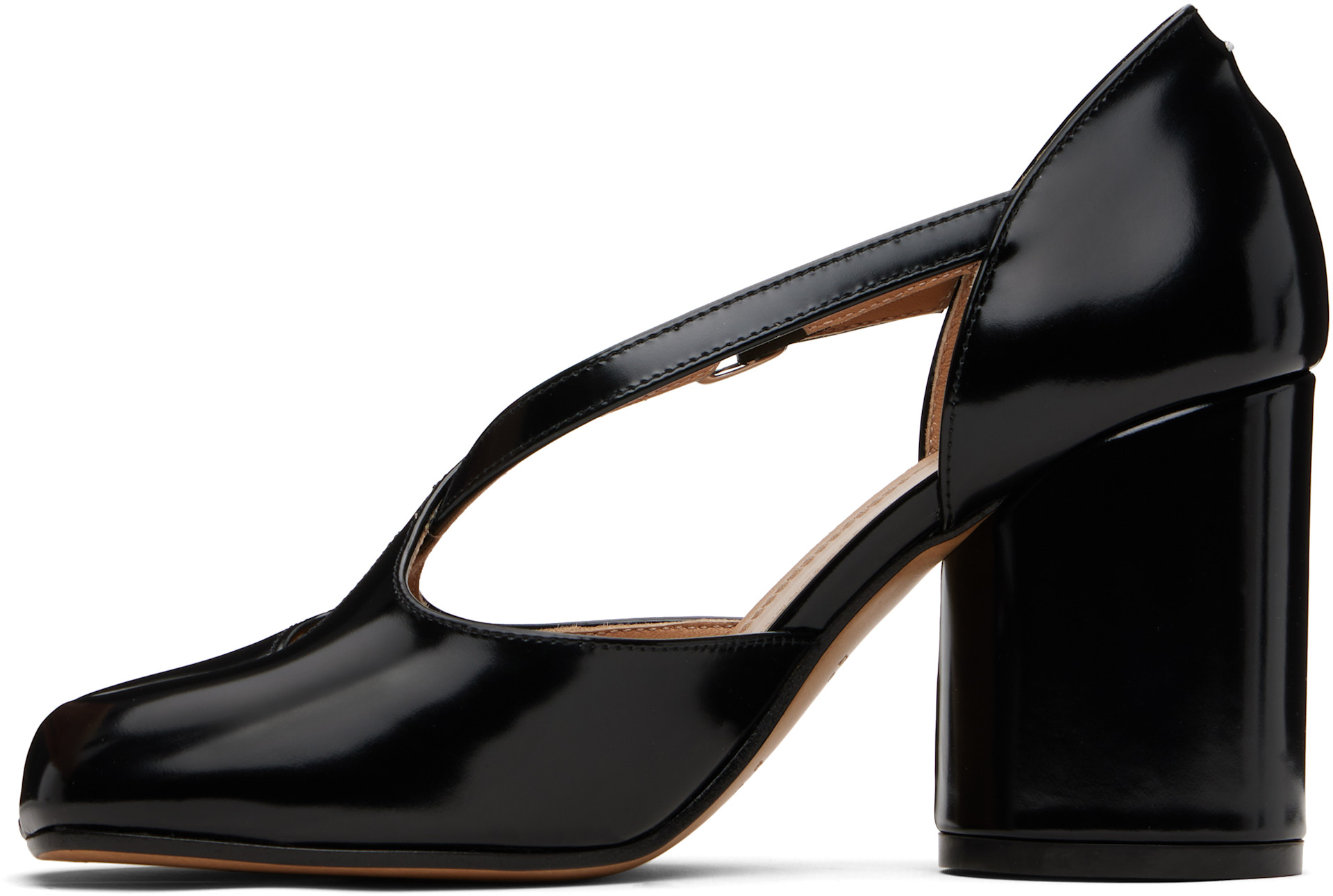 Maison Margiela: ブラック Tabi Pump ヒールサンダル | SSENSE 日本