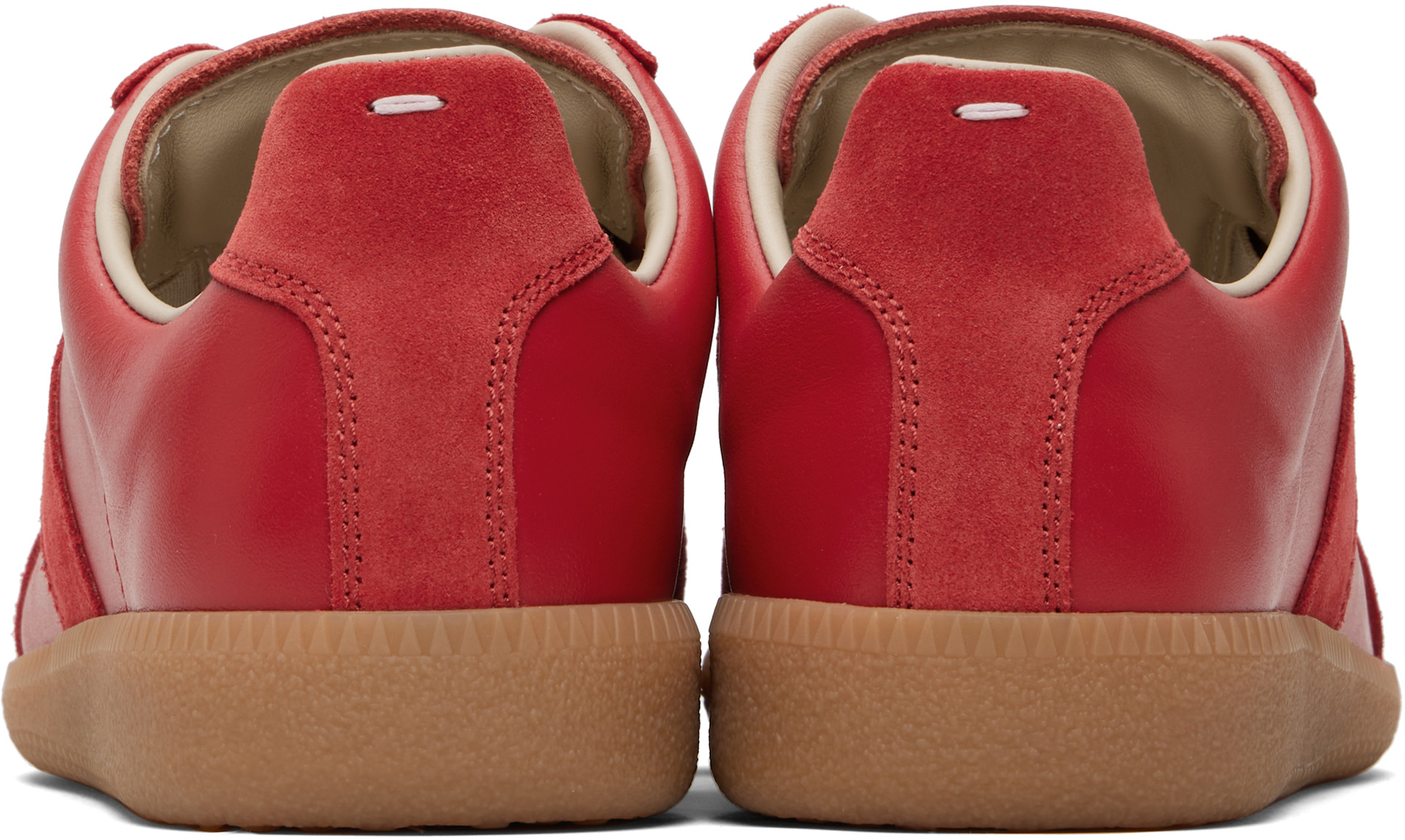 Maison Margiela: Red Replica Sneakers | SSENSE
