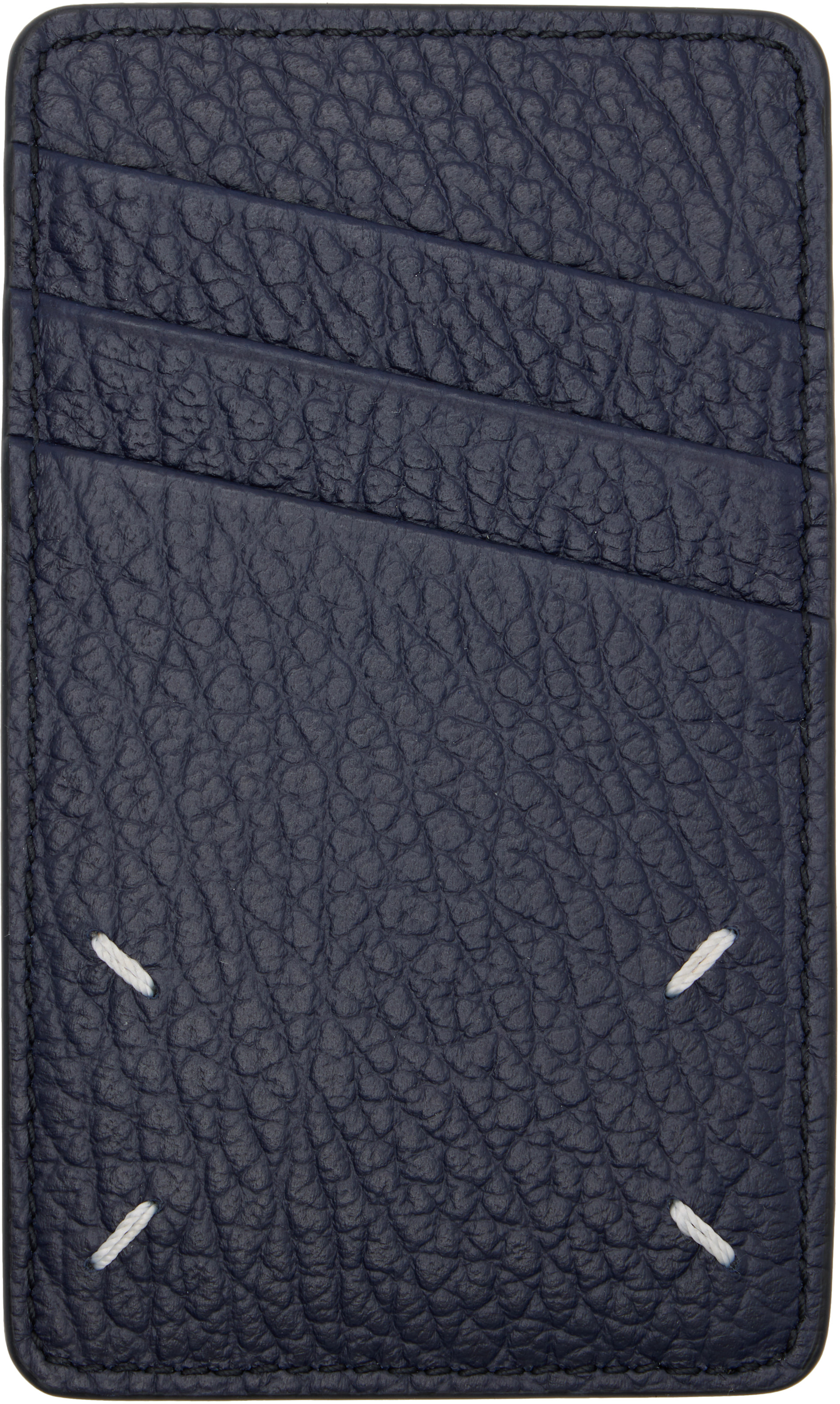 Maison Margiela: Black Vertical Card Holder | SSENSE