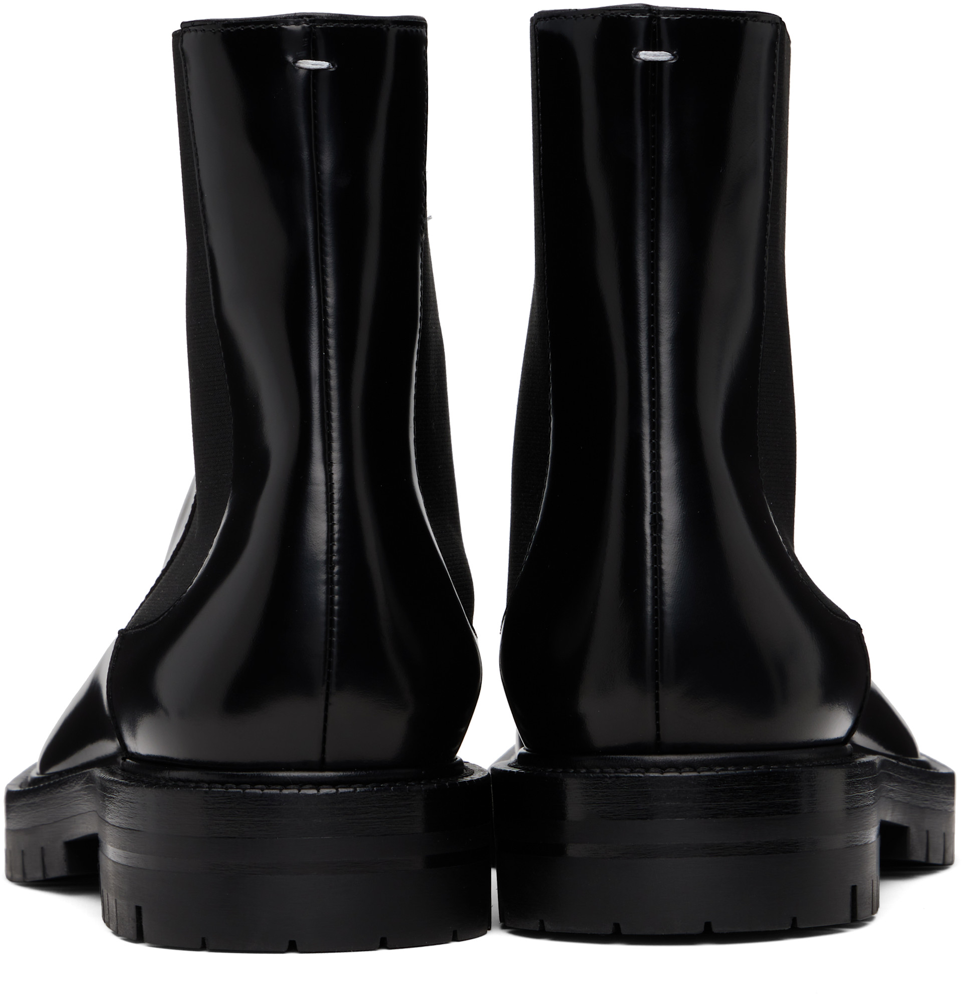 Maison Margiela: ブラック Tabi チェルシーブーツ | SSENSE 日本