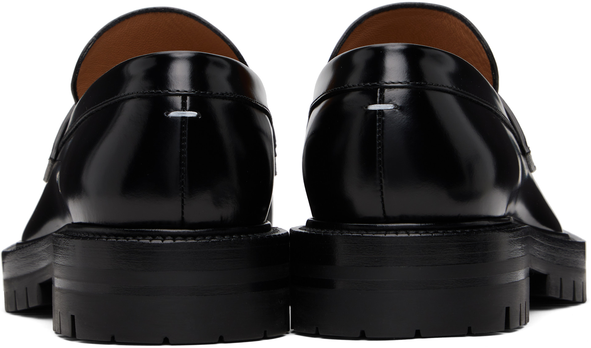 Maison Margiela: ブラック Tabi ローファー | SSENSE 日本