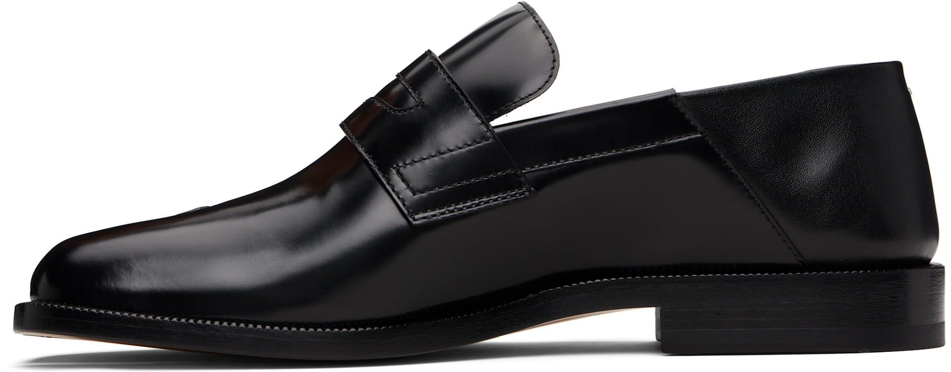 Maison Margiela: Black Tabi Babouche Loafers | SSENSE