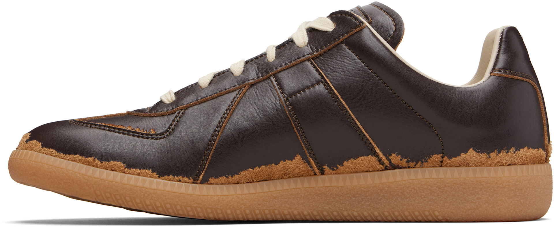 Maison Margiela: Brown Replica Sneakers | SSENSE